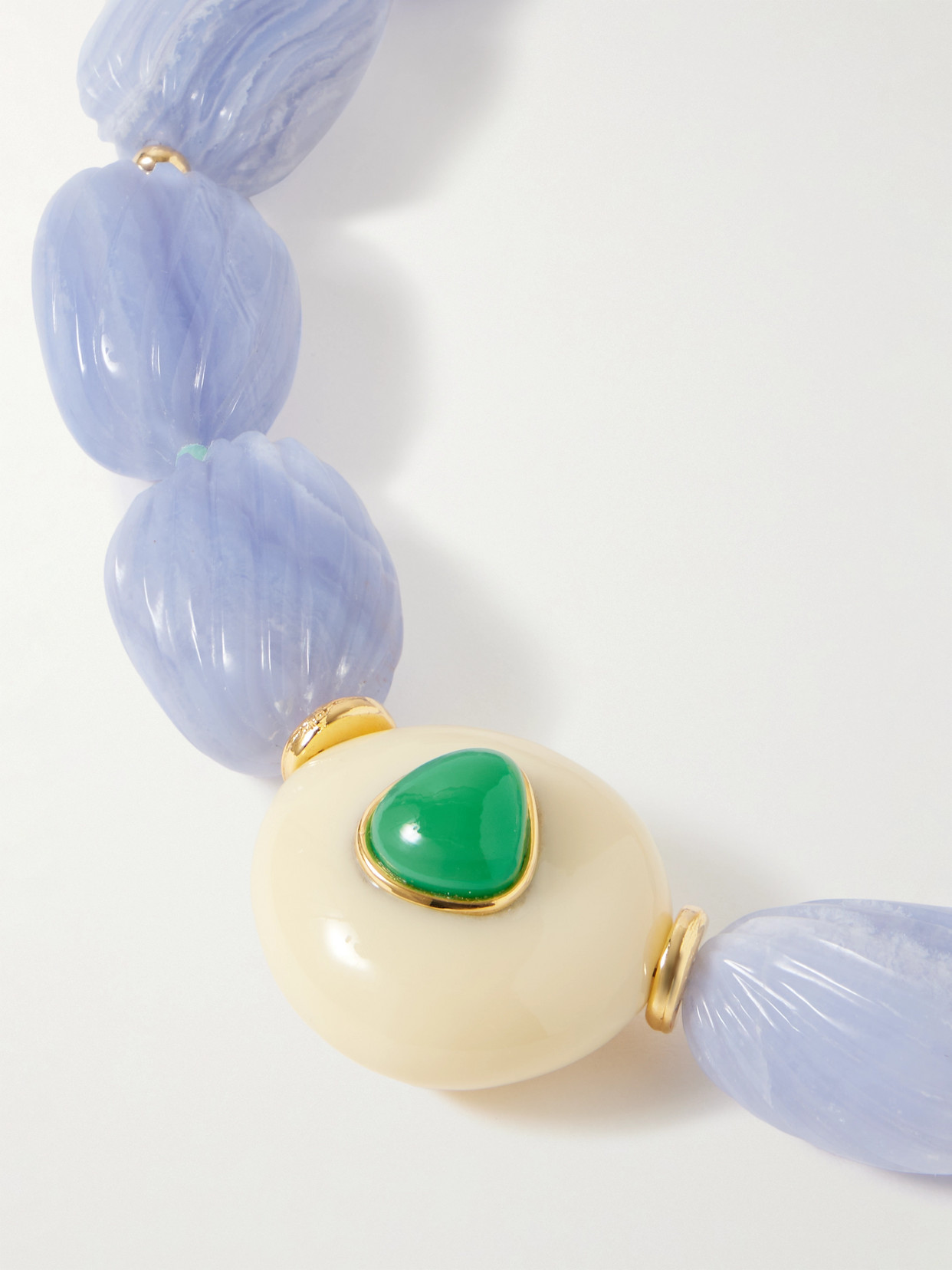 Lizzie Fortunato Andalusia Gold-plated Multi-stone Necklace In Blue