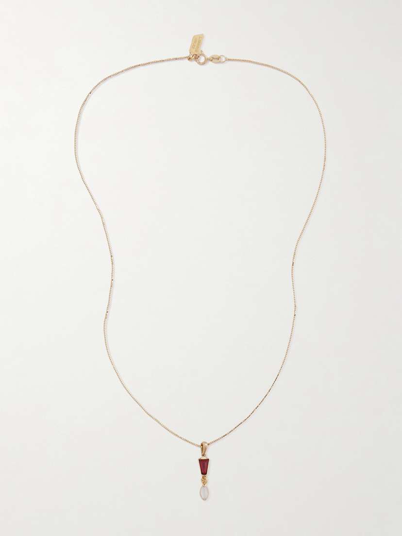 Loren Stewart Carmilla Gold, Garnet And Topaz Necklace