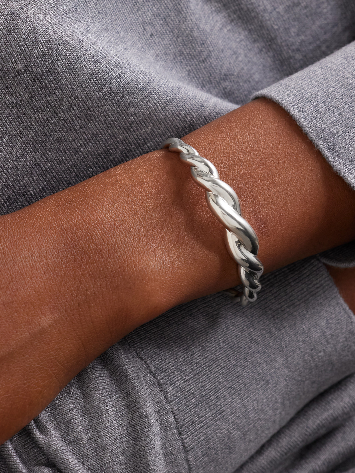 Loren Stewart Linaea Sterling Silver Bracelet In Metallic