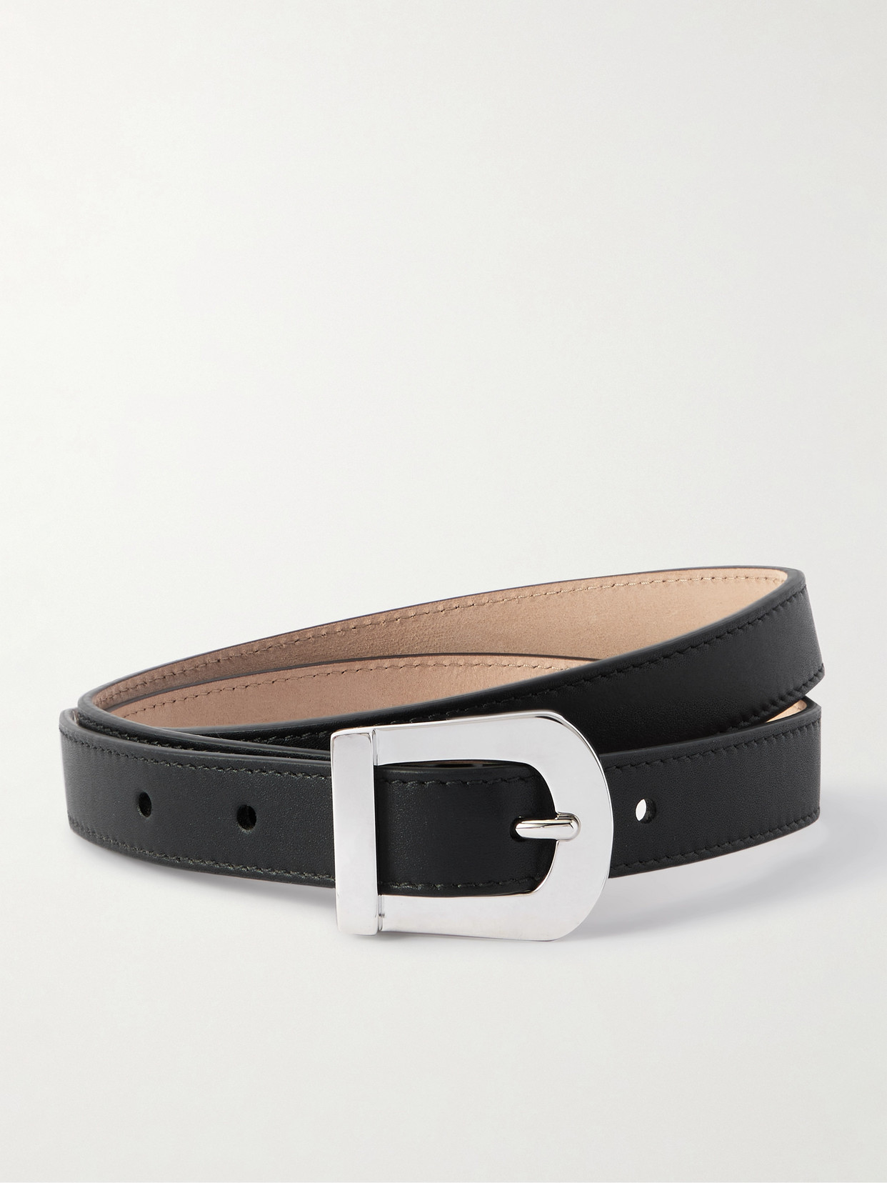 Gabriela Hearst Marija Leather Belt In Black