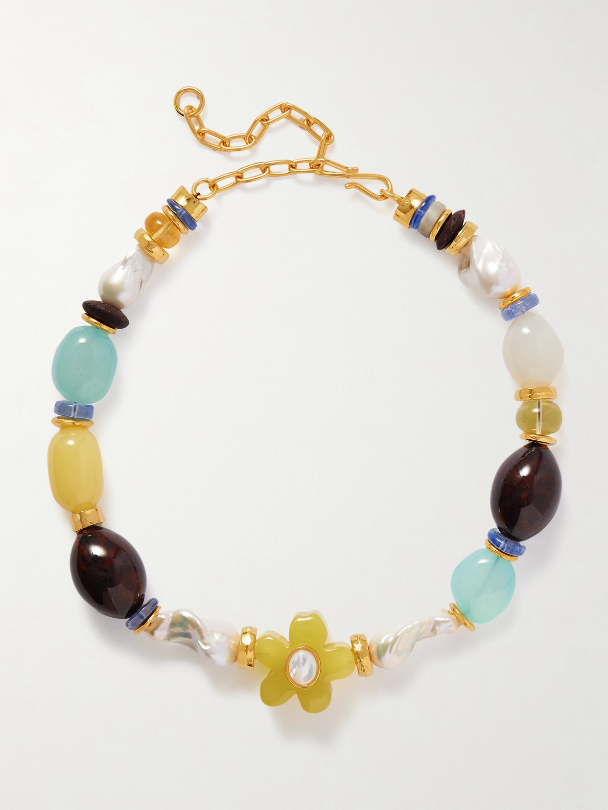Lizzie Fortunato Mistflower Gold-plated Multi-stone Beaded Necklace