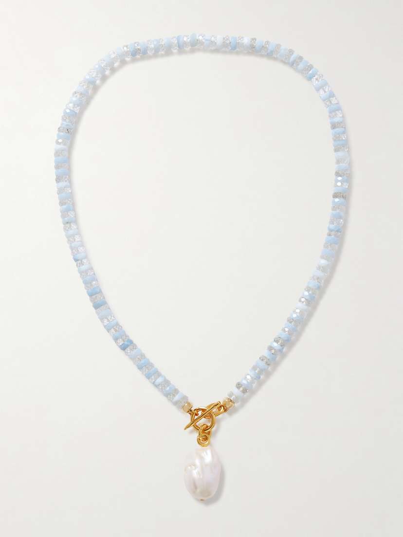 Lizzie Fortunato Pearl Isle Gold-plated Multi-stone Necklace