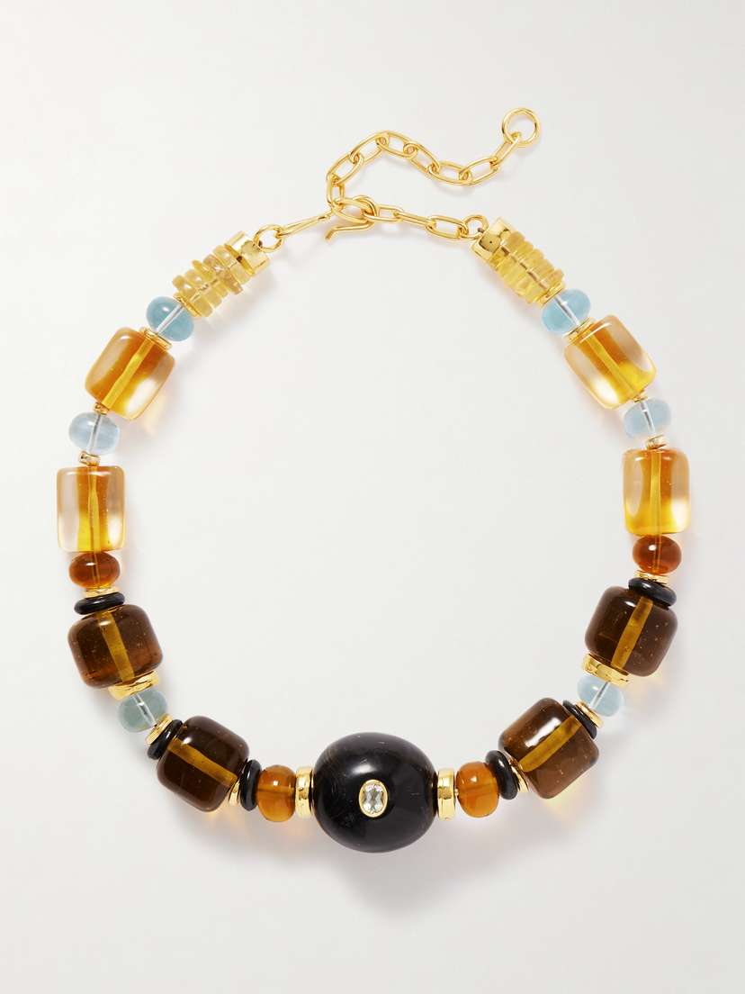 Lizzie Fortunato Desert Mirage Gold-plated Multi-stone Beaded Necklace