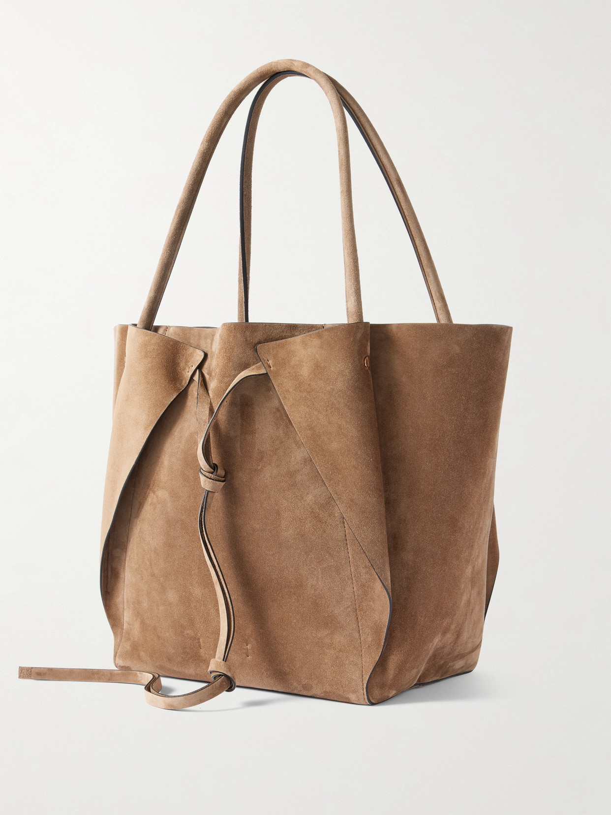 Gabriela Hearst Marija Tasseled Suede Tote In Brown