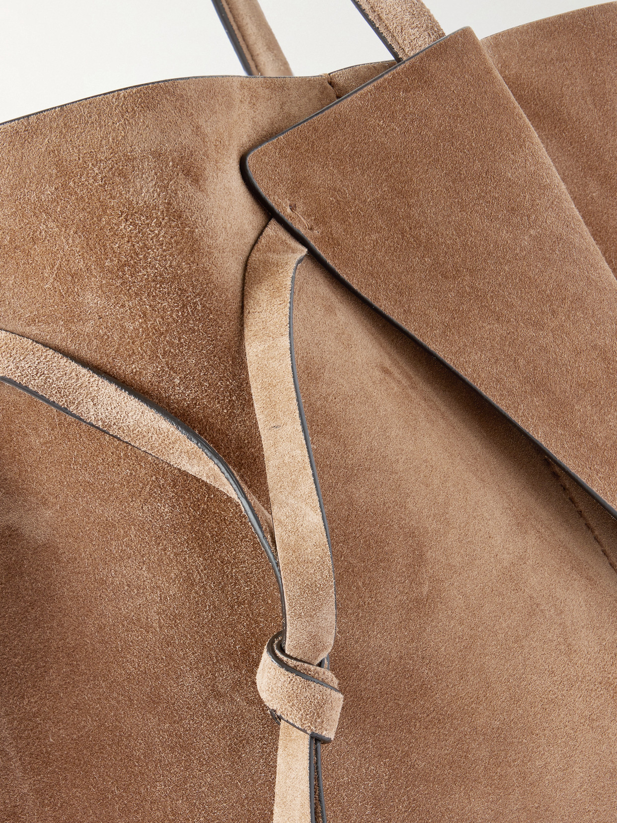 Gabriela Hearst Marija Tasseled Suede Tote In Brown