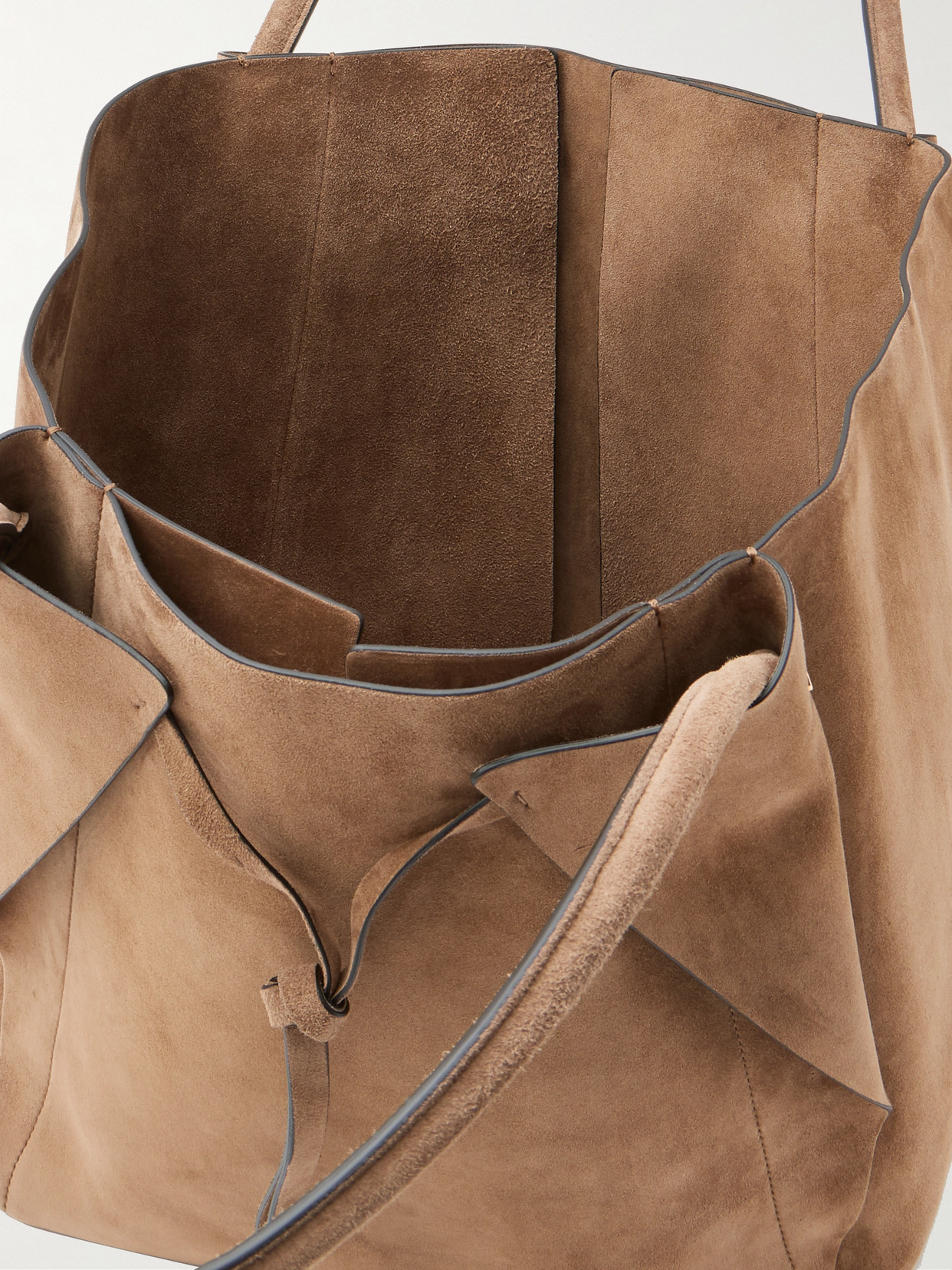 Gabriela Hearst Marija Tasseled Suede Tote In Brown