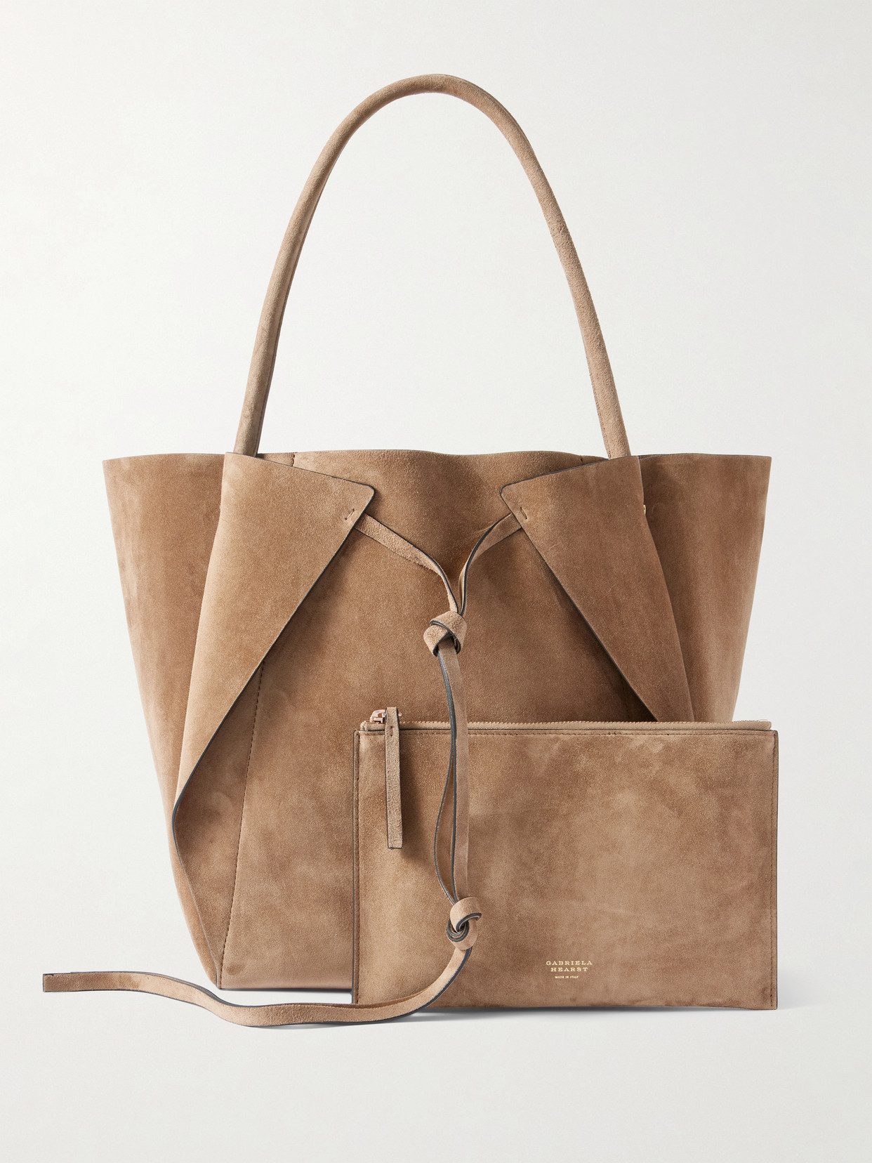 Gabriela Hearst Marija Tasseled Suede Tote In Brown