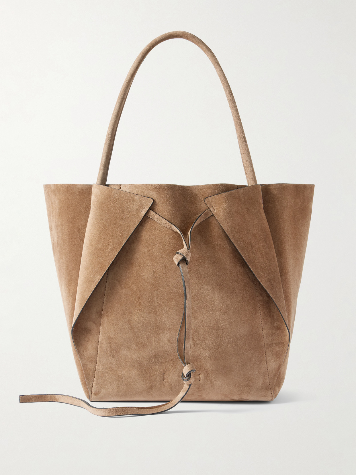 Gabriela Hearst Marija Tasseled Suede Tote In Brown
