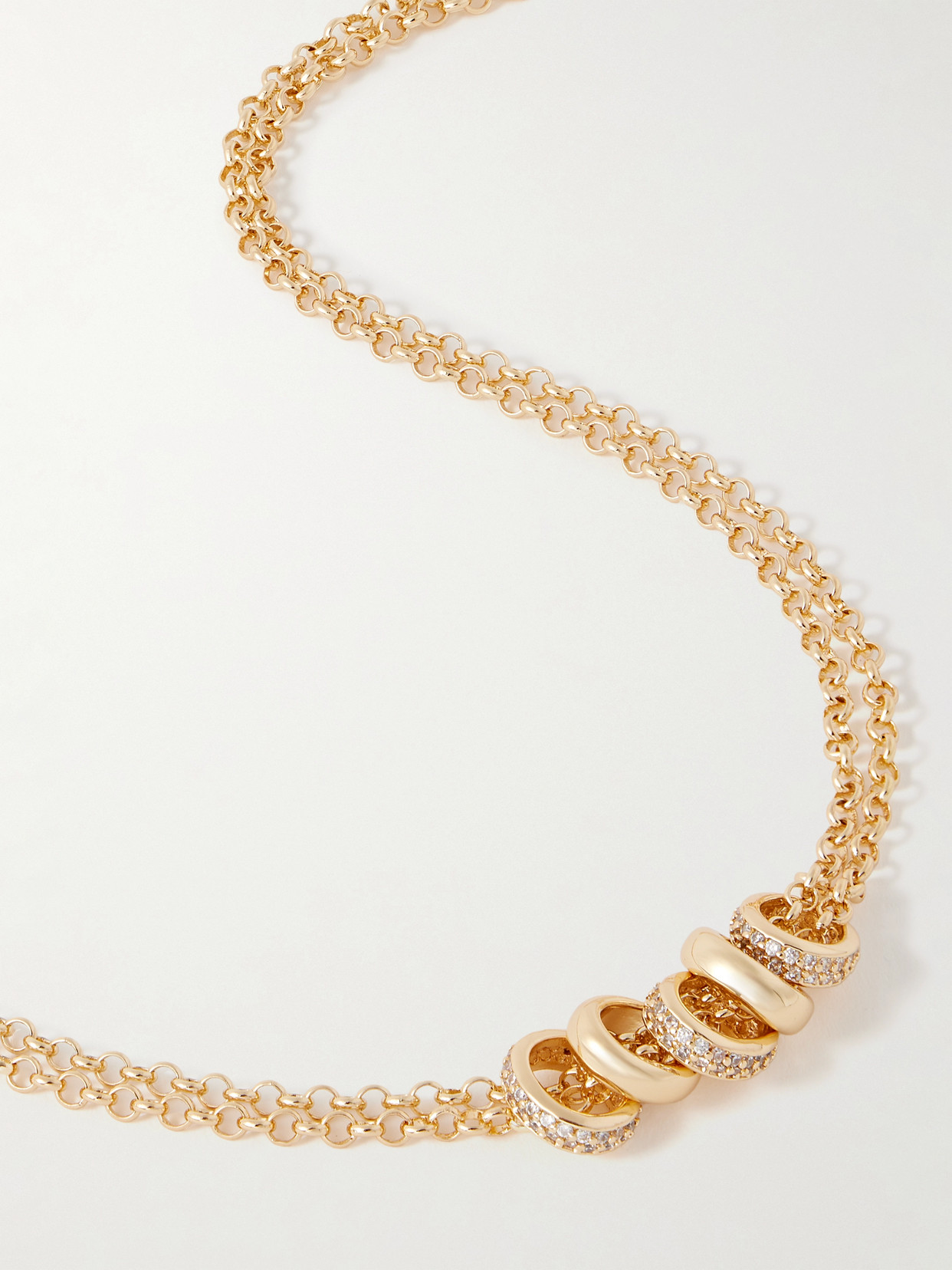 Roxanne Assoulin The Slider Gold-tone Crystal Necklace In Gold
