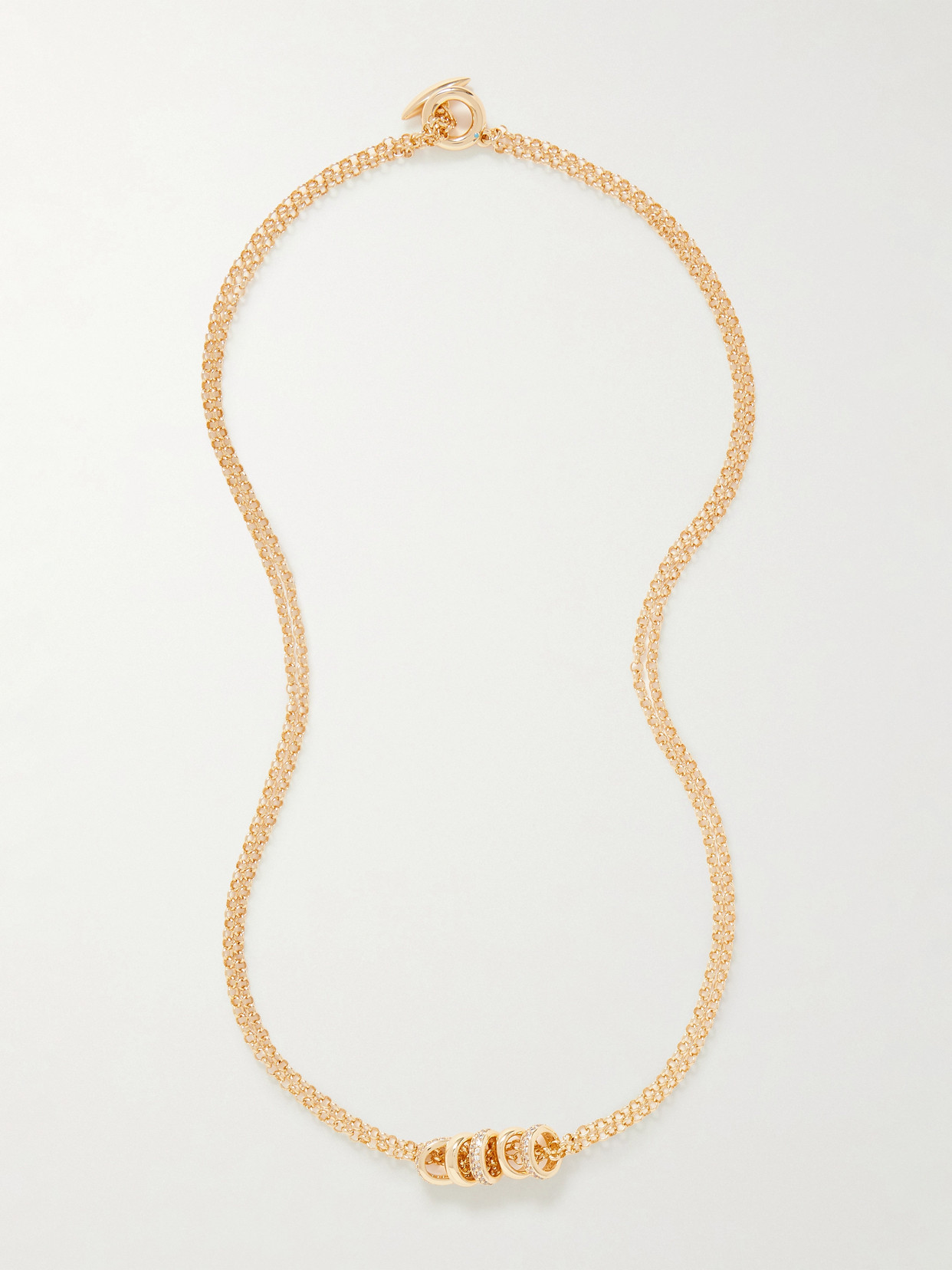 Roxanne Assoulin The Slider Gold-tone Crystal Necklace
