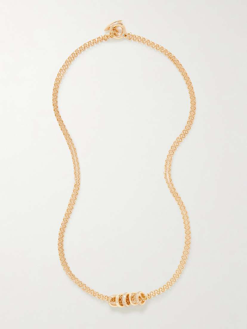 Roxanne Assoulin The Slider Gold-tone Crystal Necklace