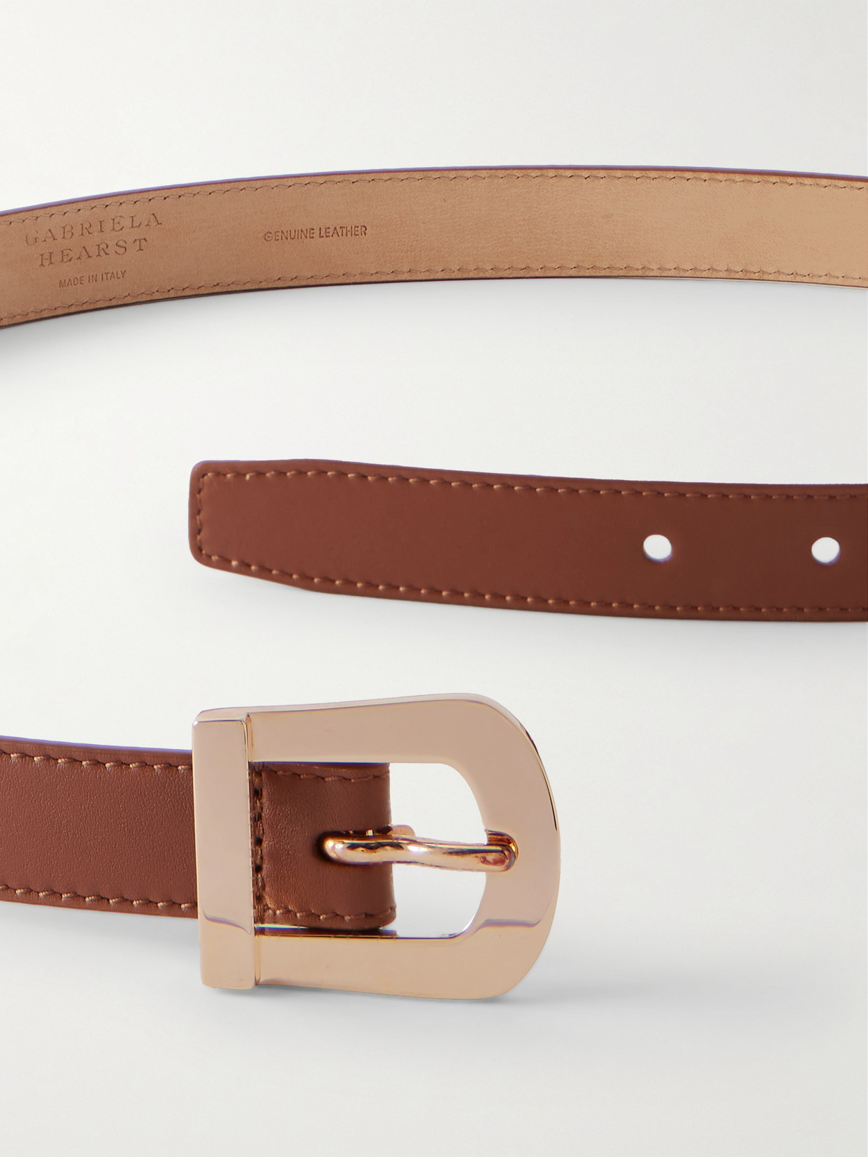 Gabriela Hearst Marija Leather Belt In Brown