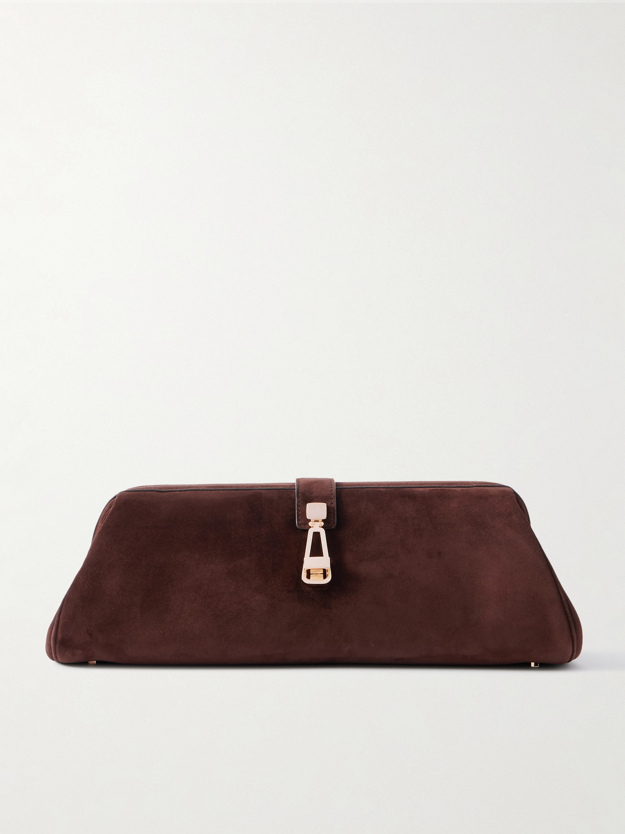 Gabriela Hearst Paola Suede Clutch In Brown
