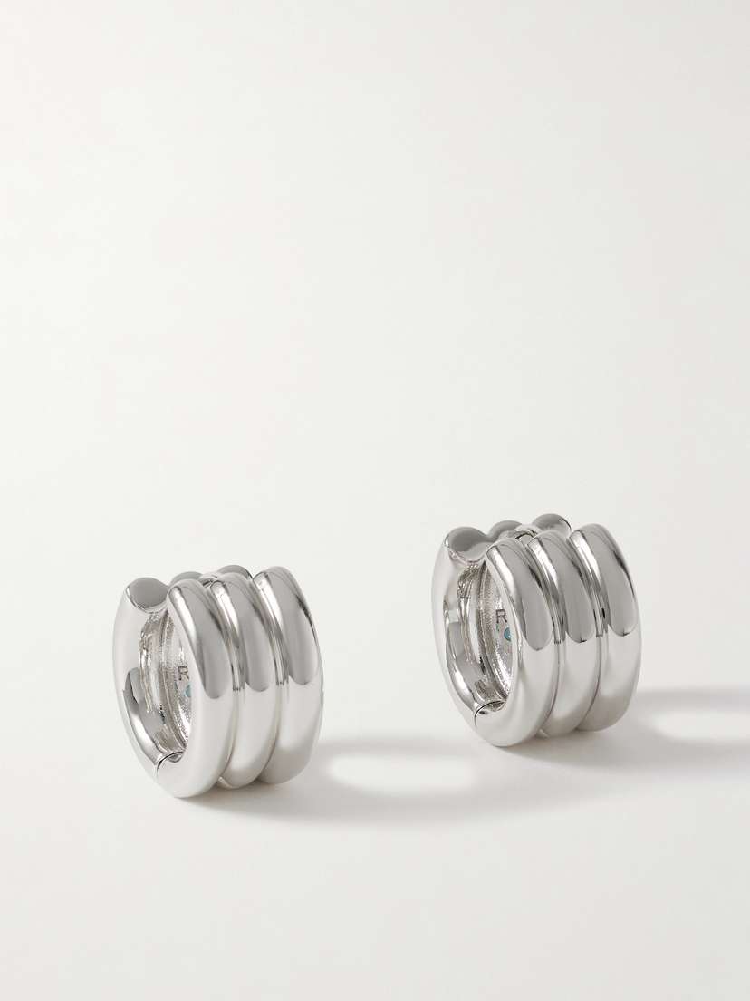 Roxanne Assoulin The Triple Tube Silver-tone Hoop Earrings