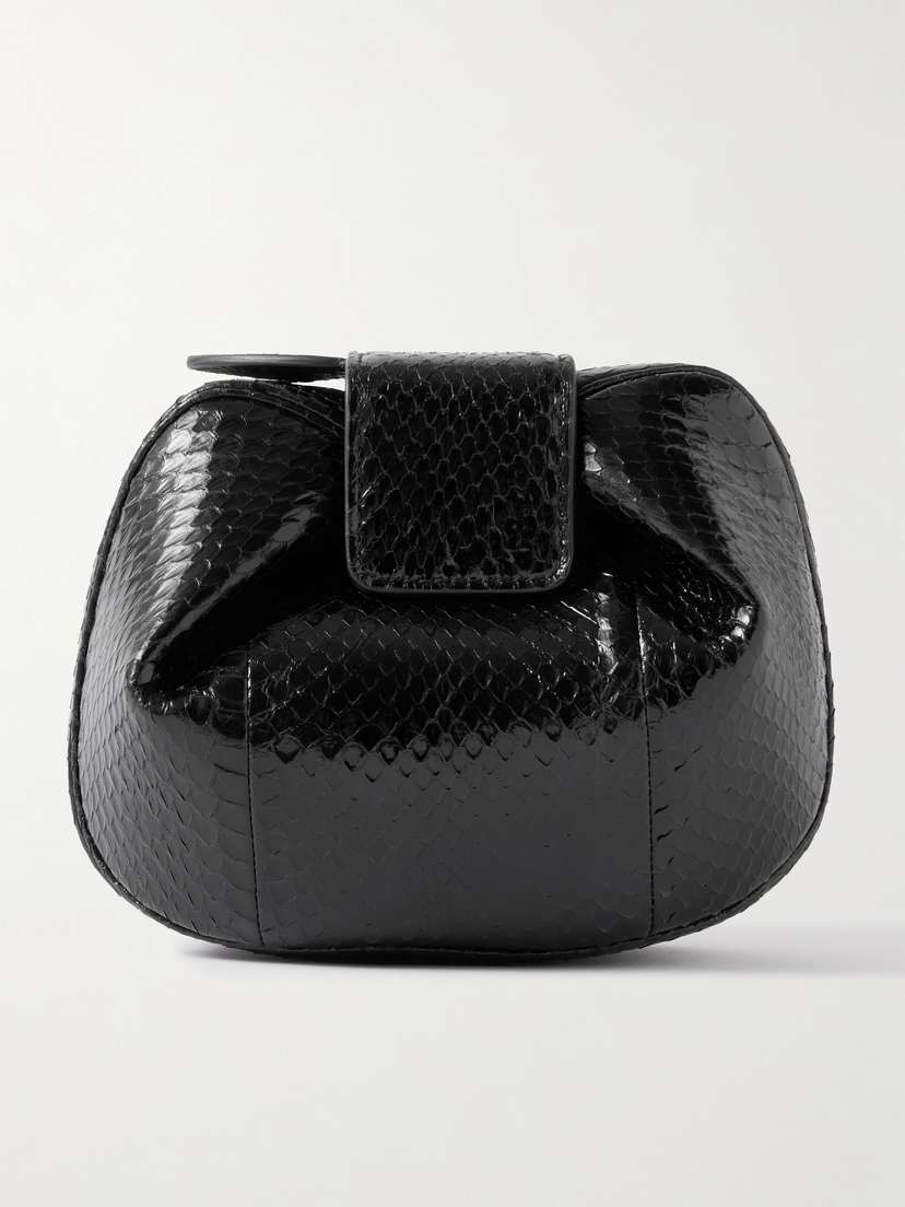 Gabriela Hearst Soft Demi Snake-effect Leather Clutch