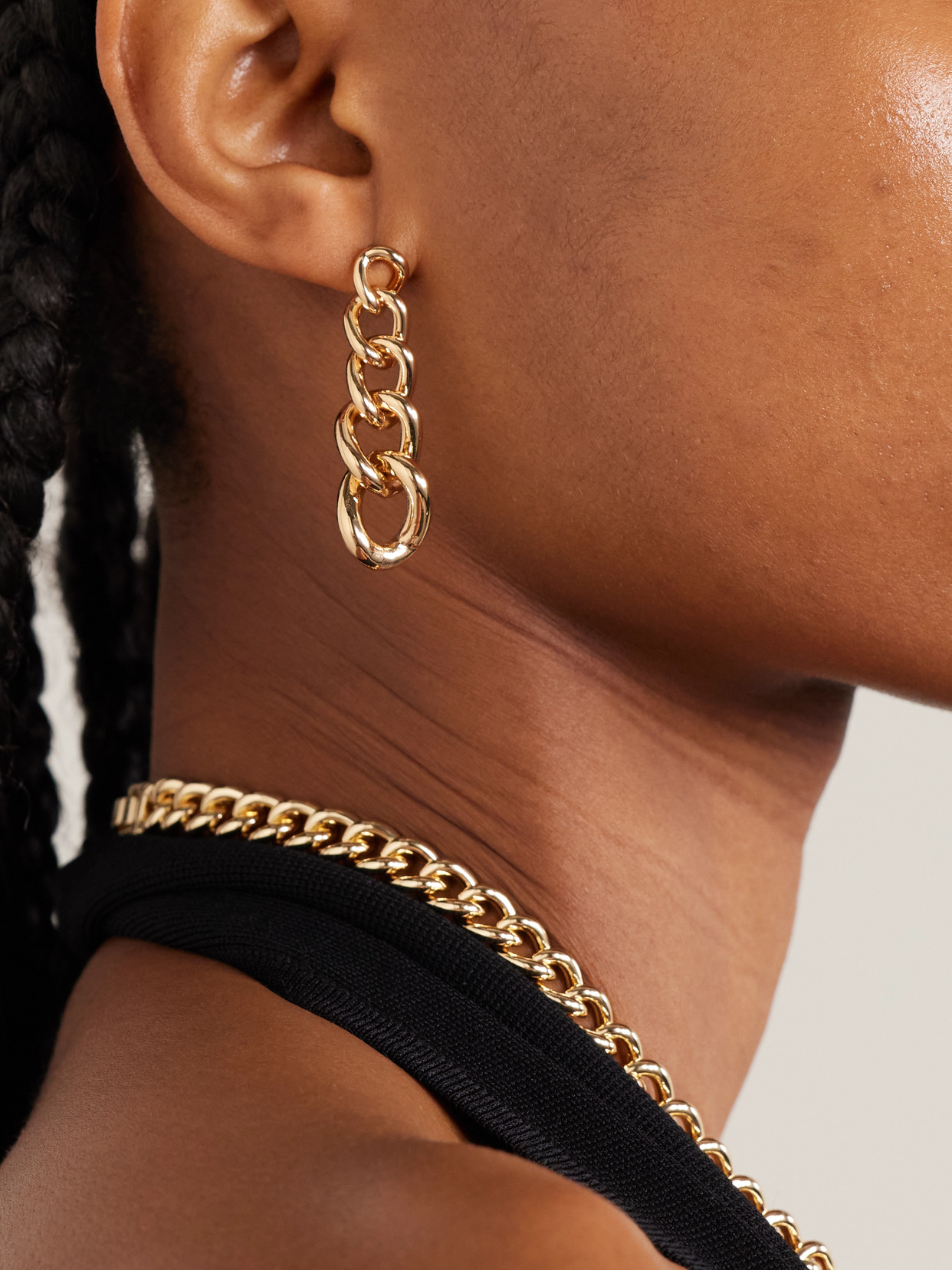 Roxanne Assoulin The Graduated Gold-tone Earrings In Gold