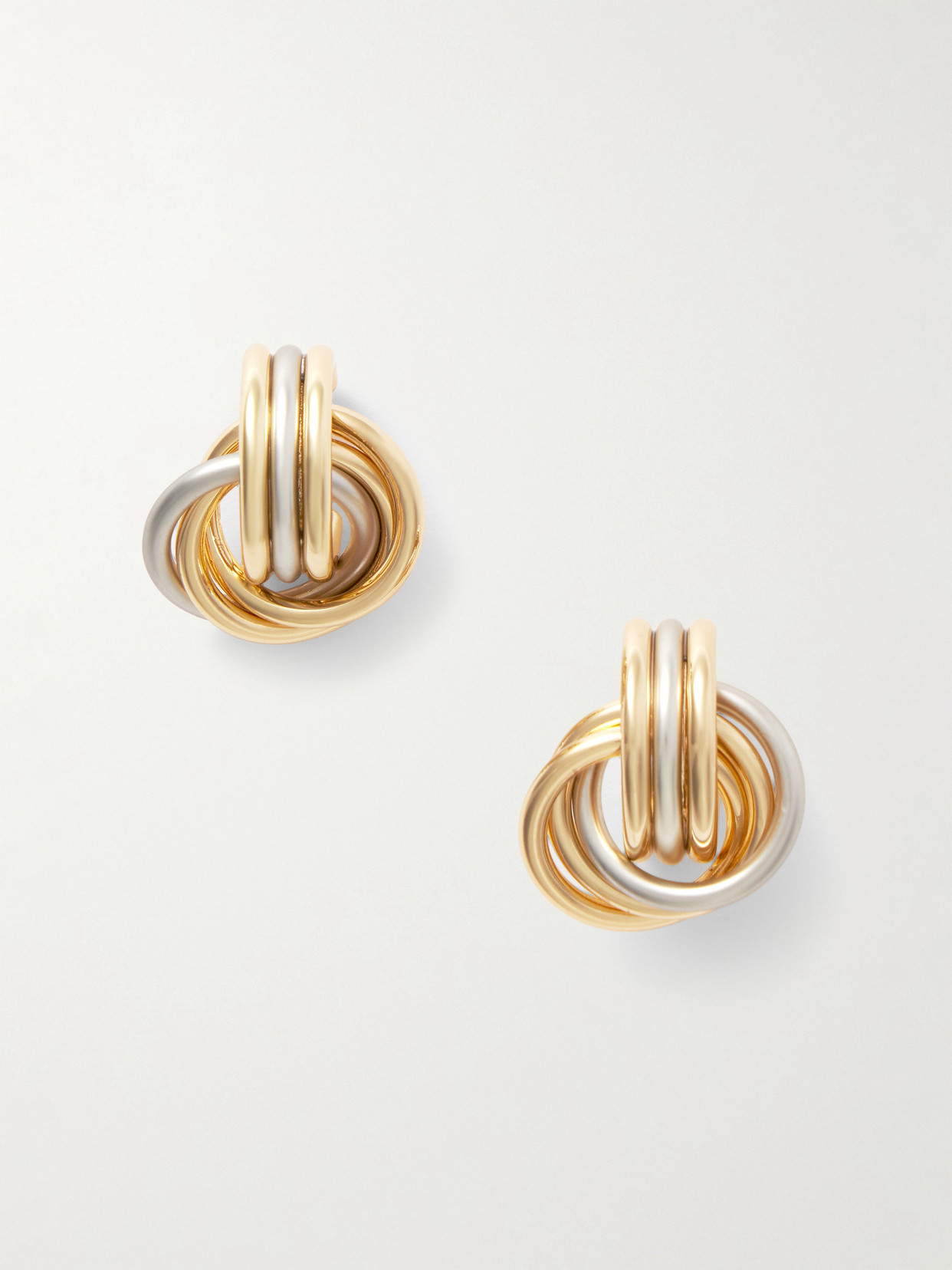 Roxanne Assoulin The Lush Link Gold- And Silver-tone Hoop Earrings
