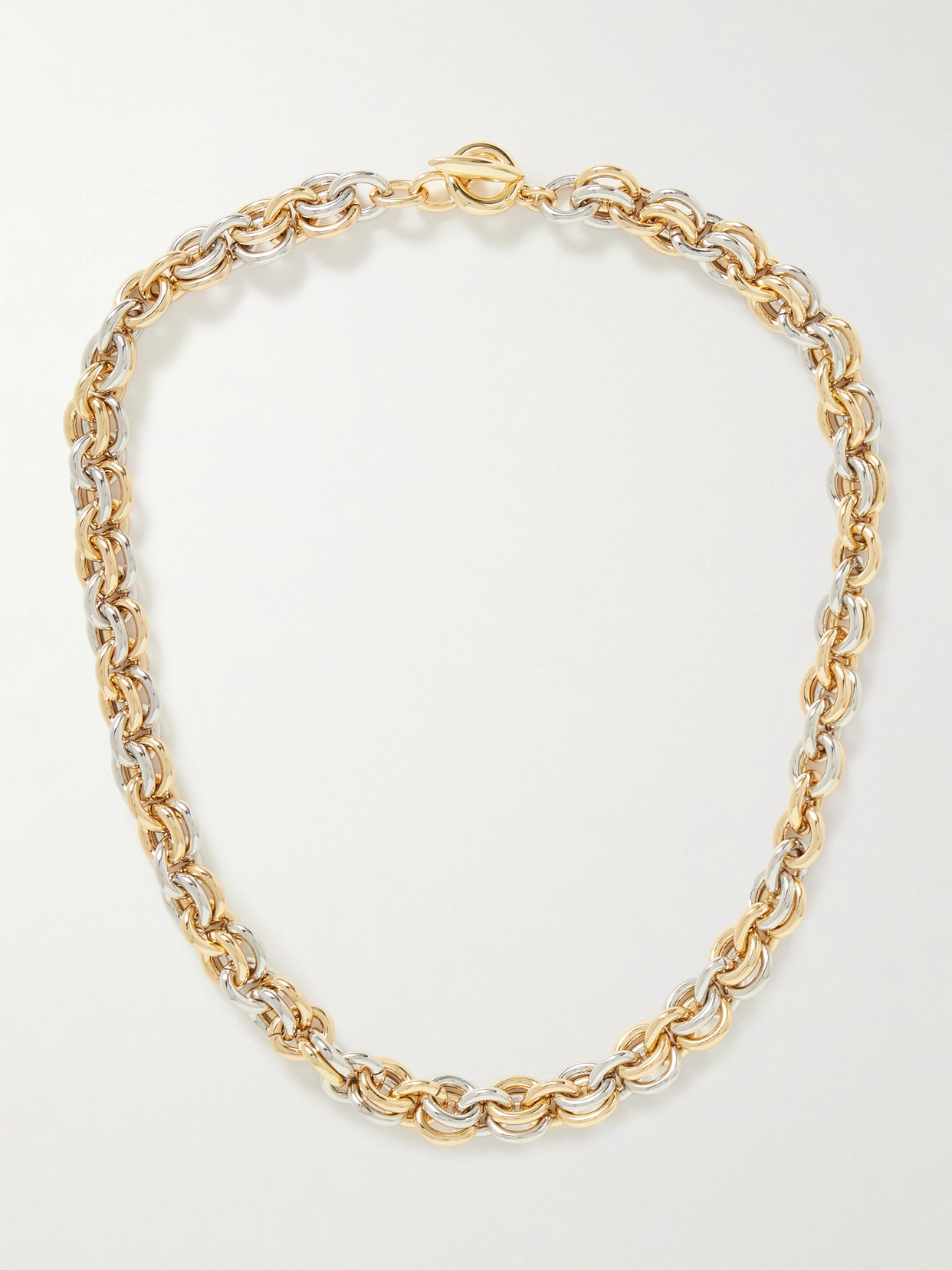 Roxanne Assoulin The Lush Link Gold- And Silver-tone Necklace