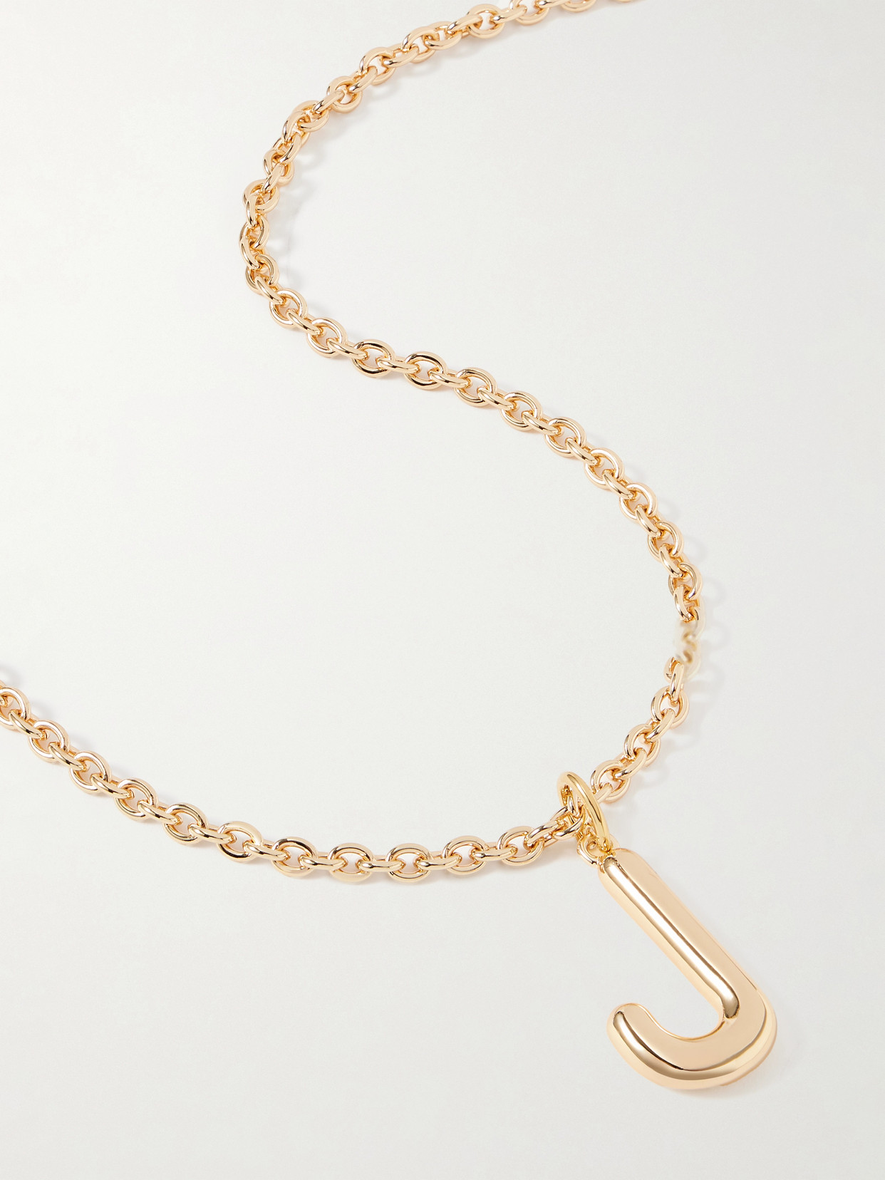 Roxanne Assoulin Puffy Initial Gold-tone Necklace In Gold