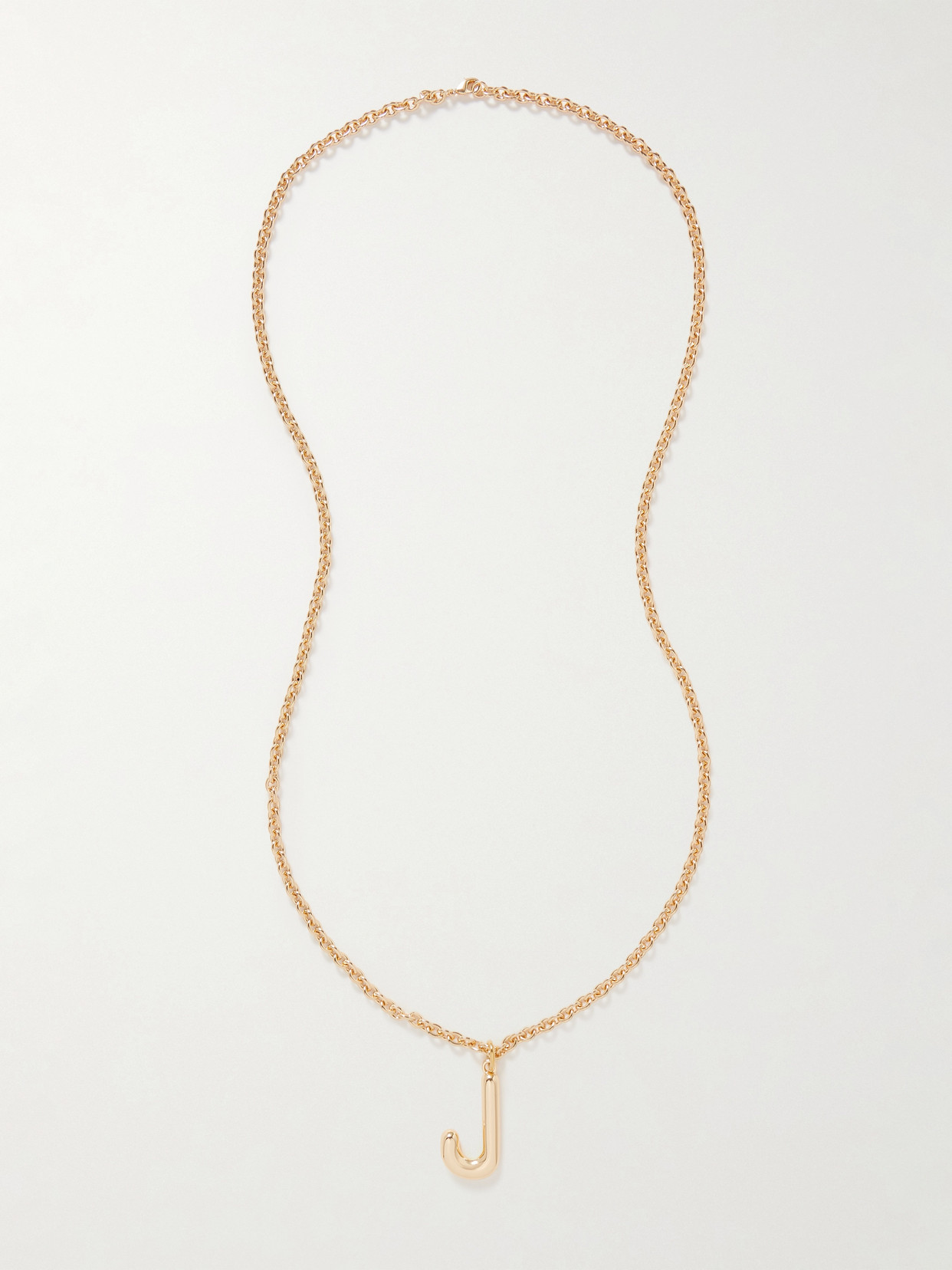 Roxanne Assoulin Puffy Initial Gold-tone Necklace In Gold