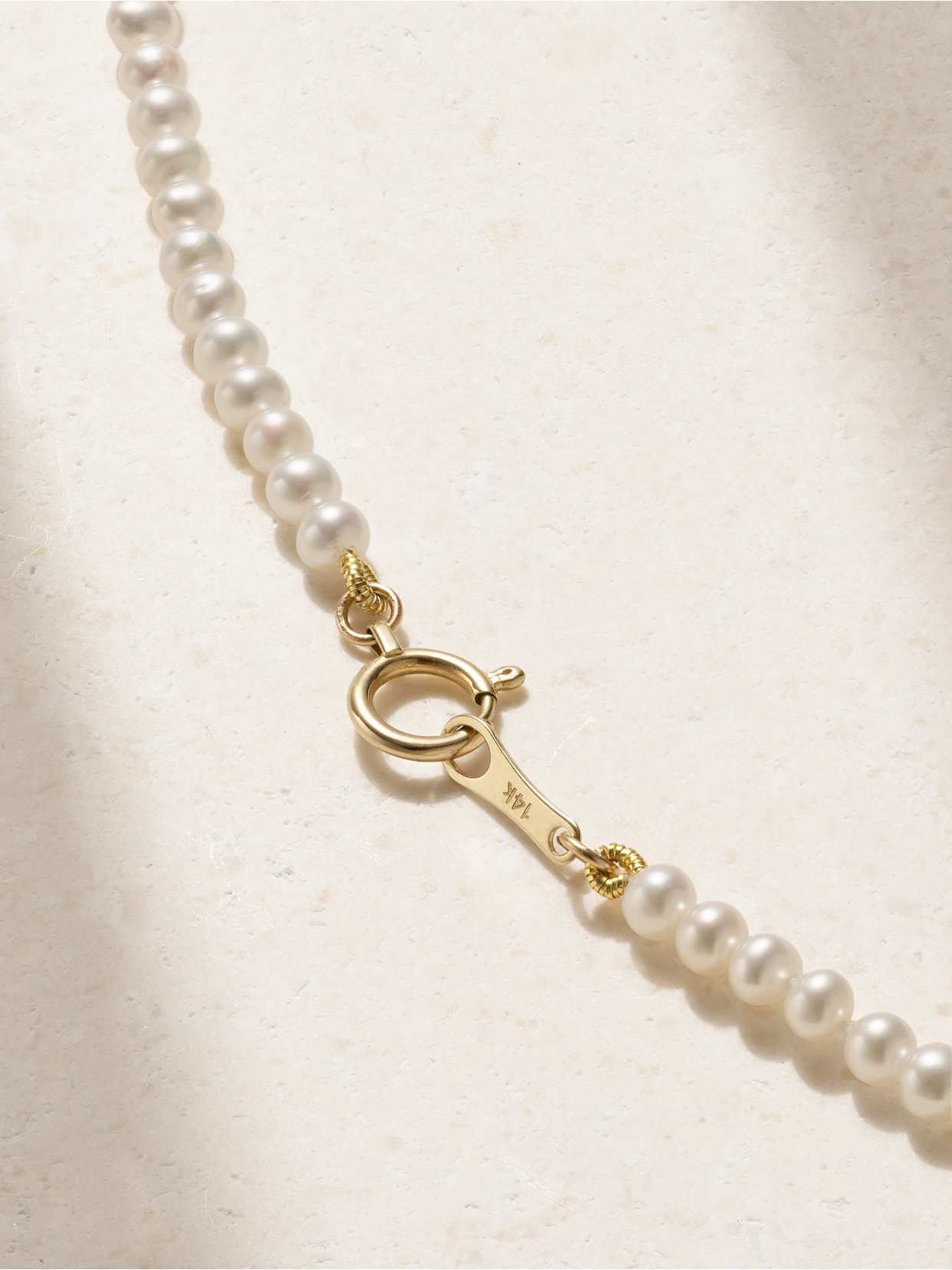 Mizuki 14-karat Gold, Pearl And Diamond Necklace
