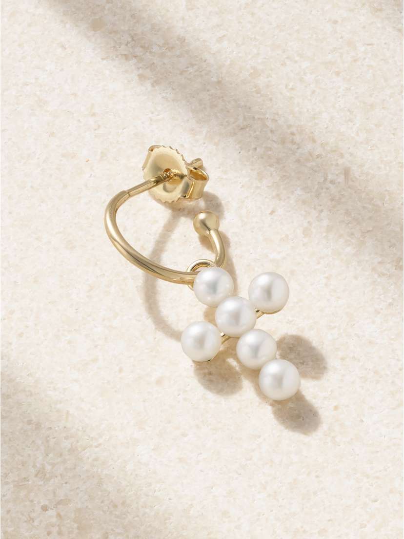 Mizuki 14-karat Gold Pearl Single Earring