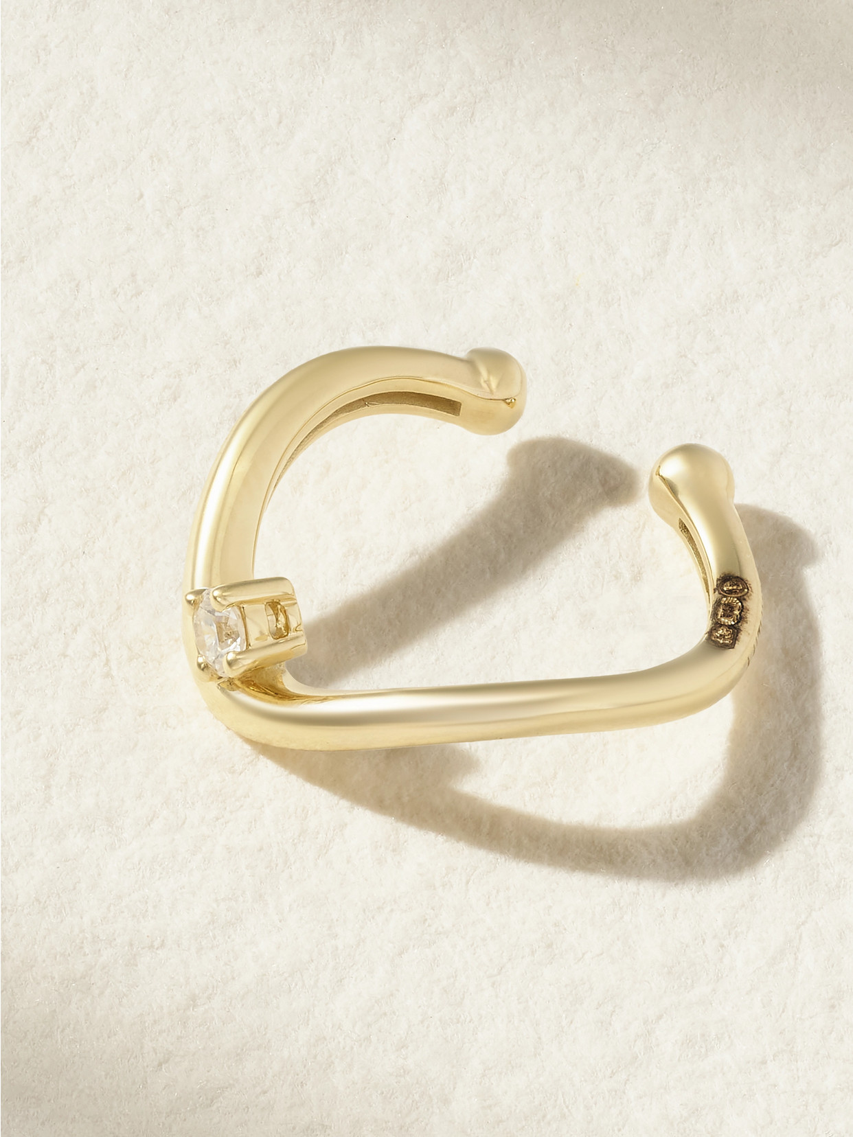 Mizuki 14-karat Gold Diamond Ear Cuff In Gold