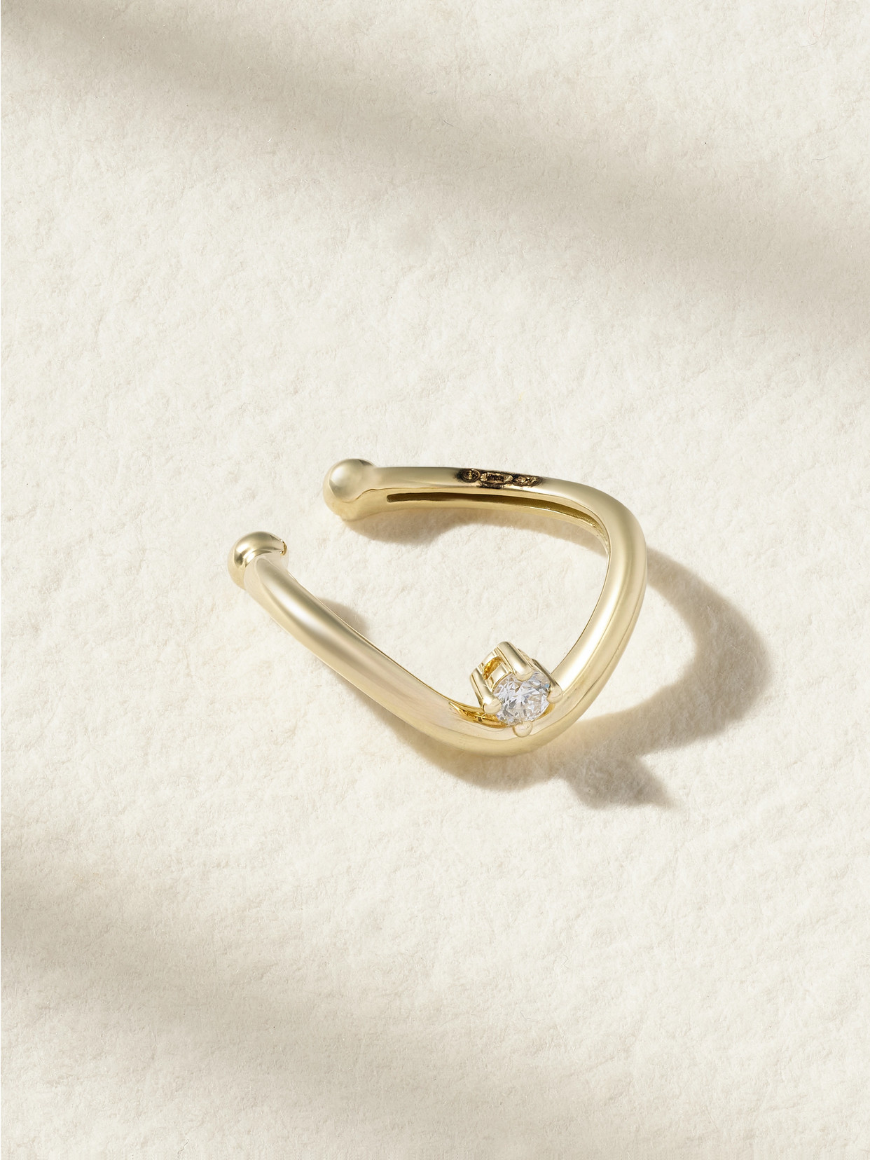 Mizuki 14-karat Gold Diamond Ear Cuff