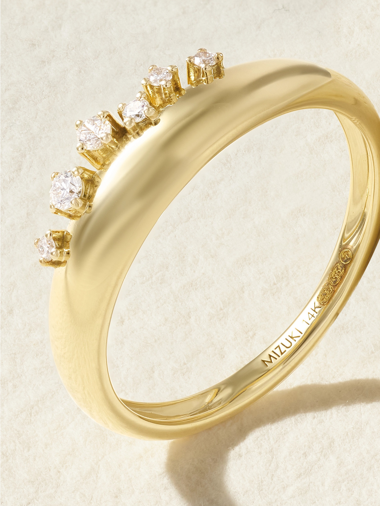 Mizuki 14-karat Gold Diamond Ring In Gold