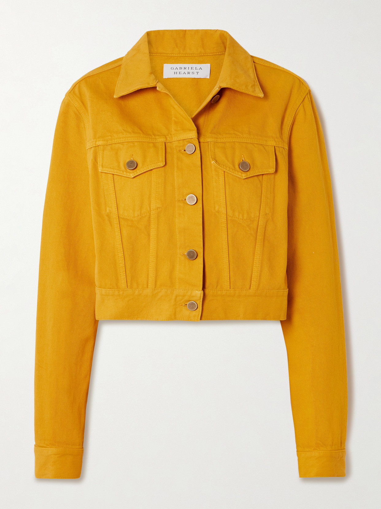 Gabriela Hearst Bronte Recycled-denim Jacket In Orange