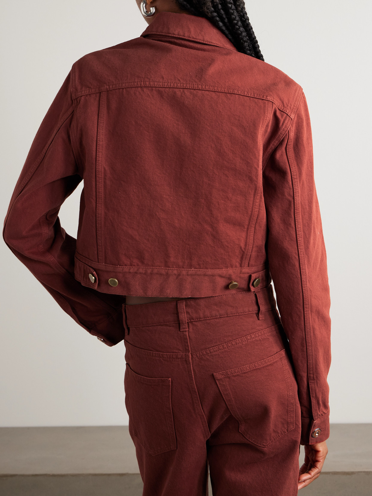 Bronte Cropped Recycled-Denim Jacket