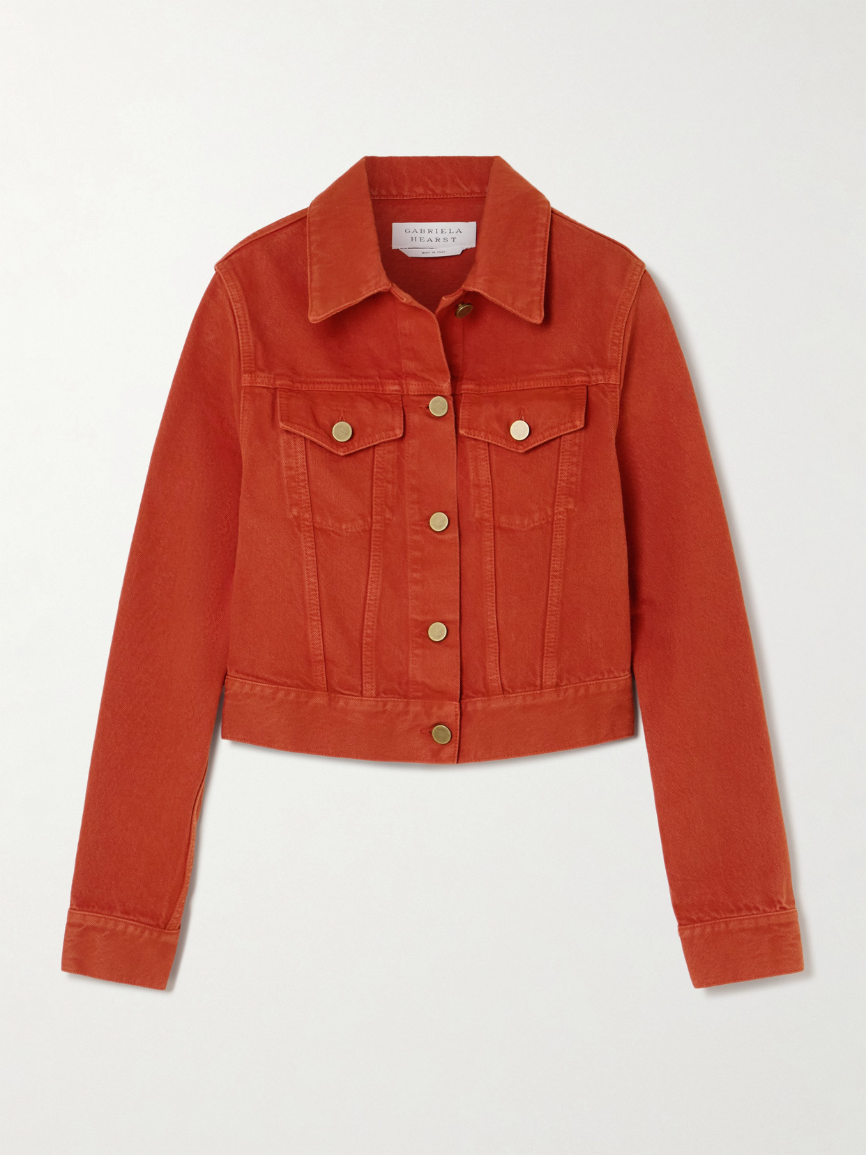 Gabriela Hearst Bronte Recycled-denim Jacket In Red