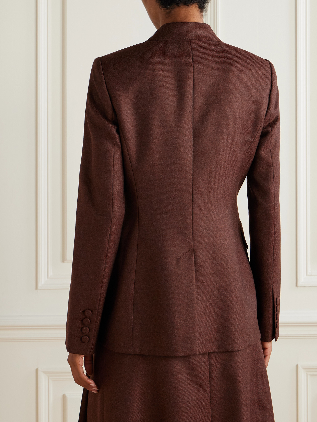 Gabriela Hearst Louisa Tailored Wool-cashmere Blazer In Brown