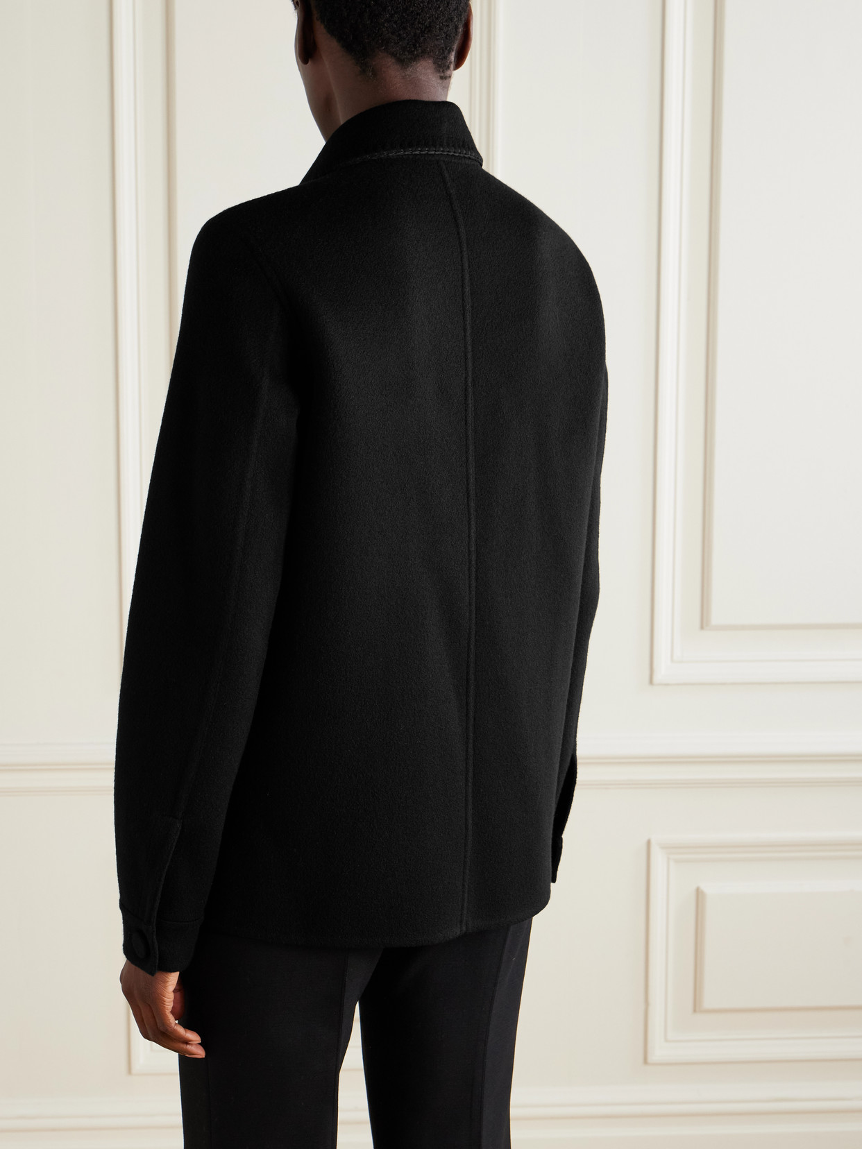 Gabriela Hearst Womens Black Ulu Chore Cashmere Jacket In Black