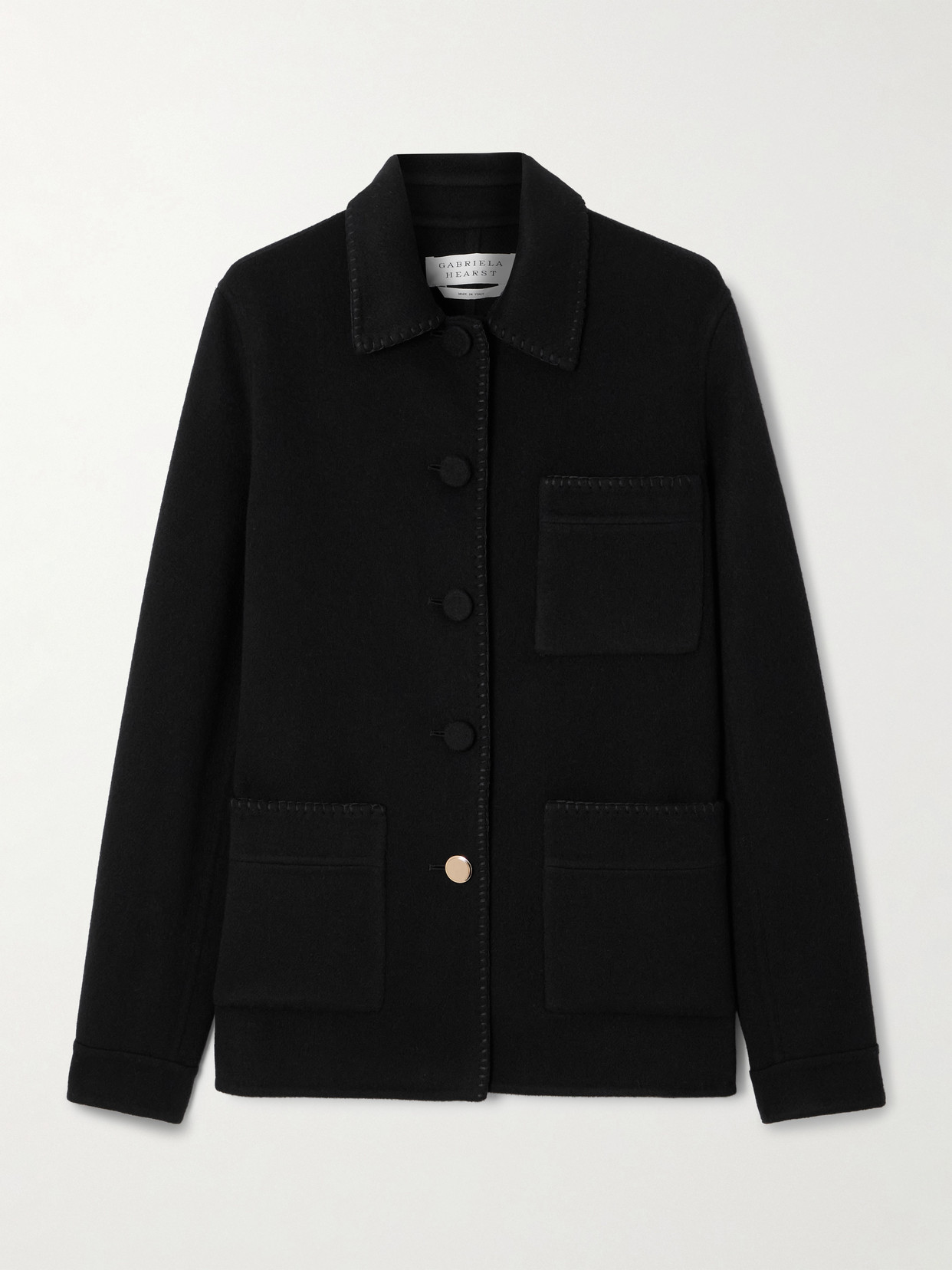 Gabriela Hearst Womens Black Ulu Chore Cashmere Jacket In Black