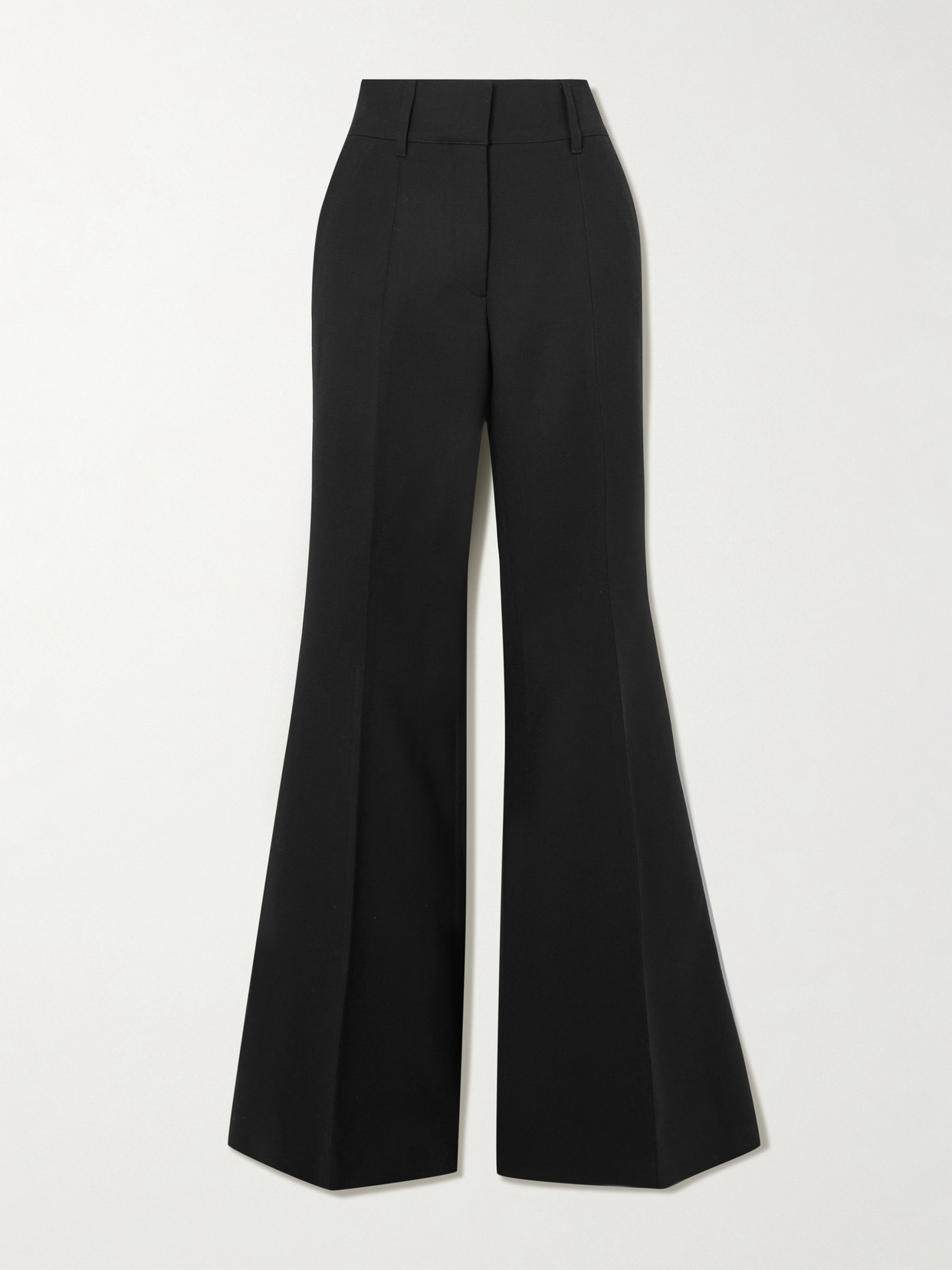 Gabriela Hearst Rhein Wool Flared Pants In Black