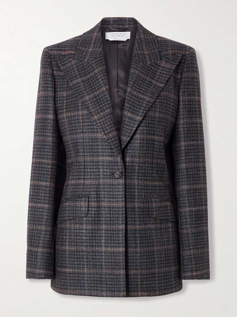 Gabriela Hearst Leiva Checked Wool And Silk-blend Blazer