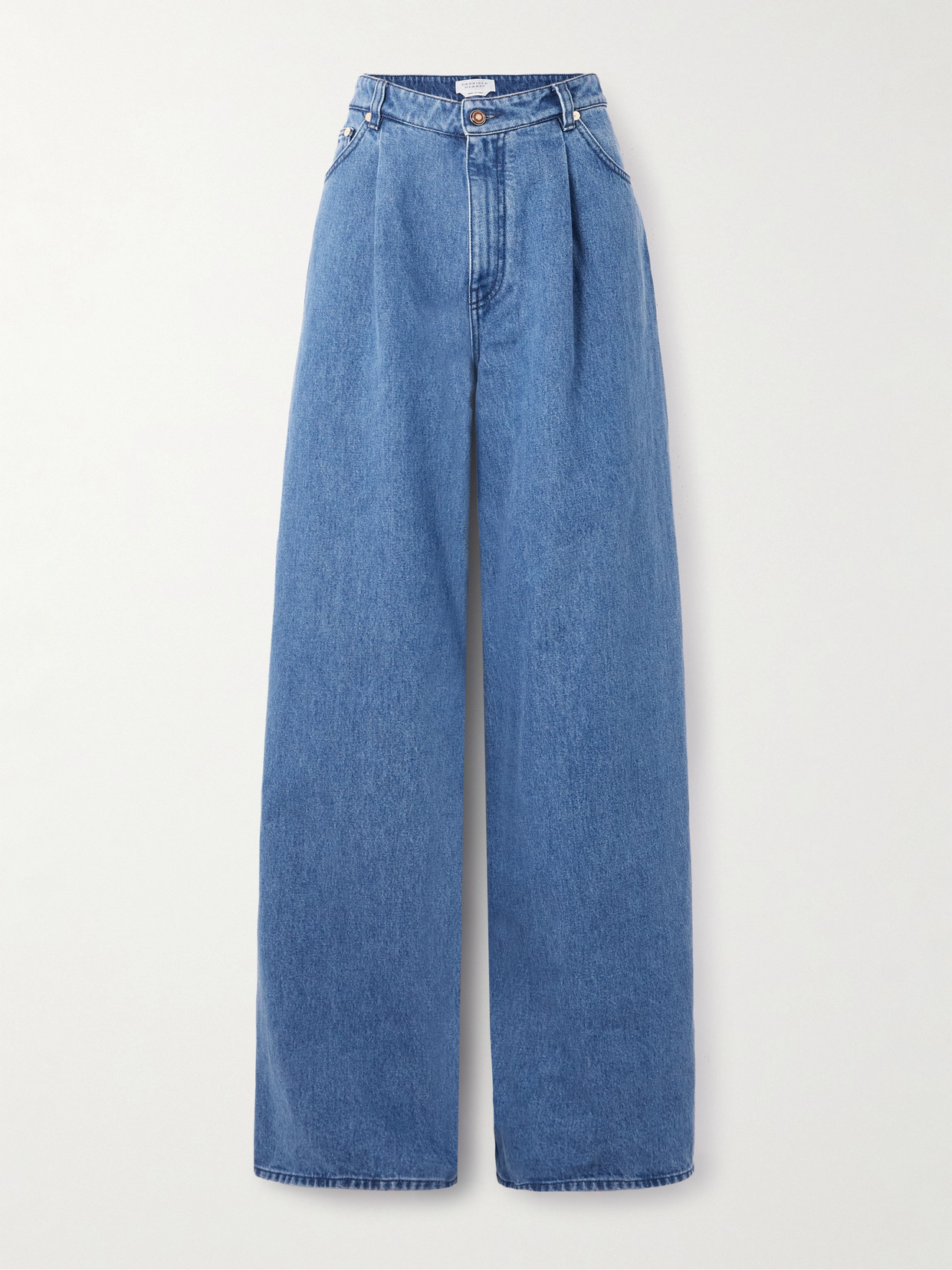 Gabriela Hearst Brenn High-rise Wide-leg Recycled Jeans In Blue