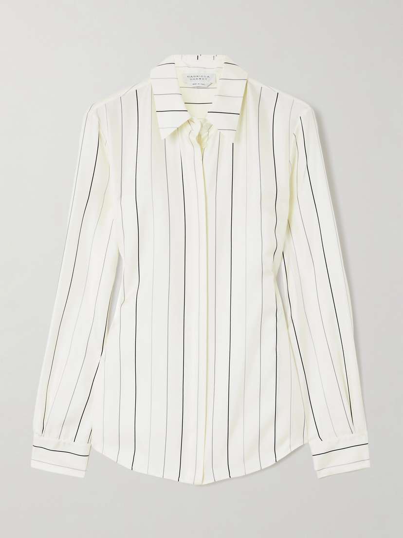Gabriela Hearst Henri Pinstriped Silk-twill Shirt