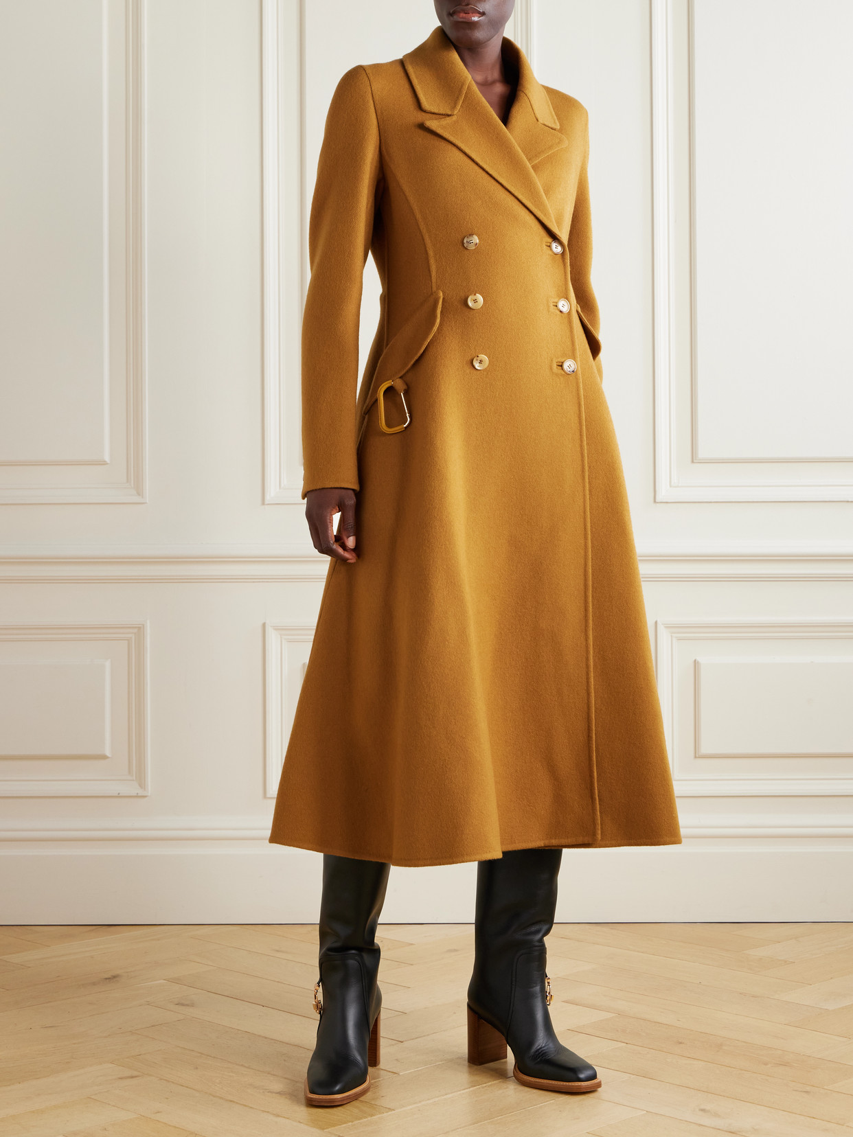Gabriela Hearst Cantwell Double-breasted Recycled-cashmere Coat In Brown