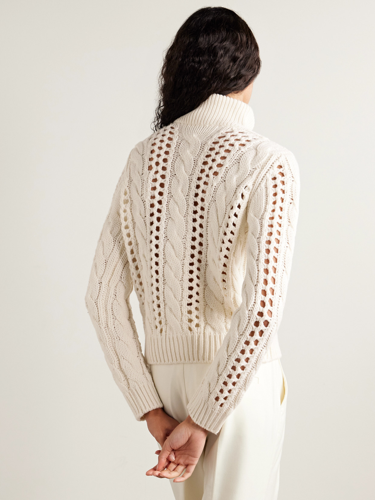 Idris Cable-Knit Cashmere Sweater