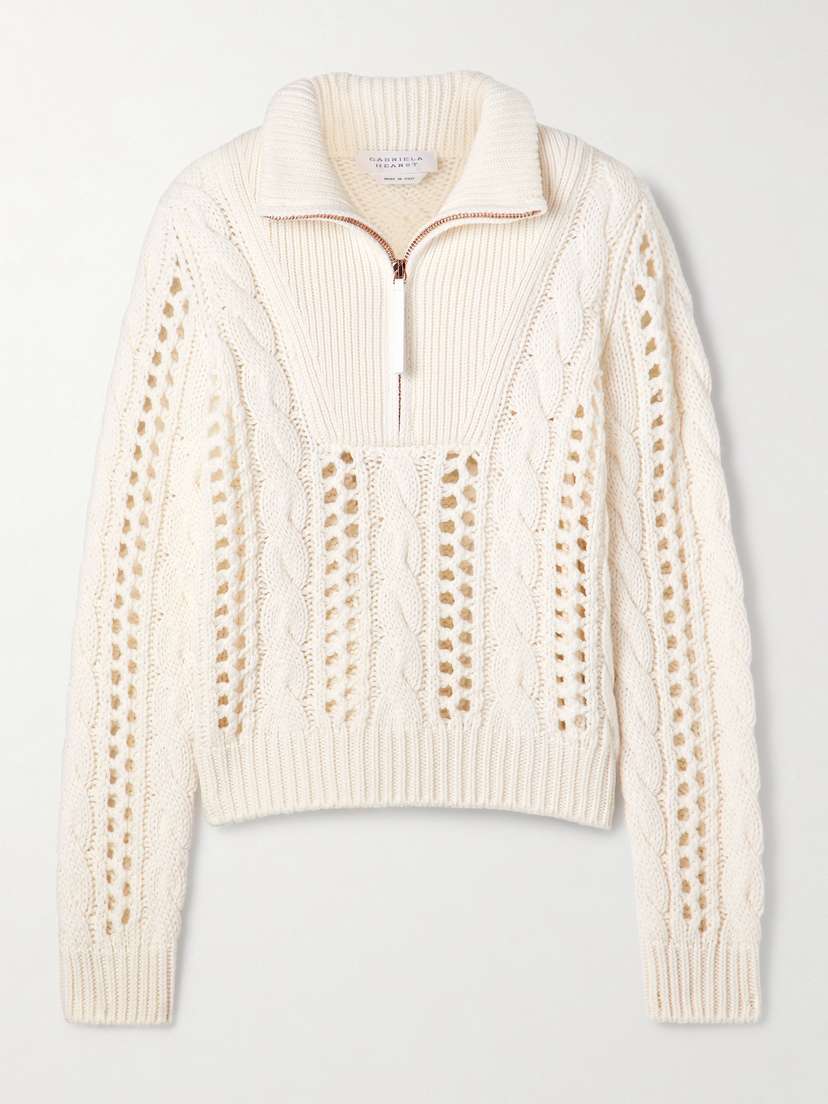Gabriela Hearst Idris Cable-knit Cashmere Sweater