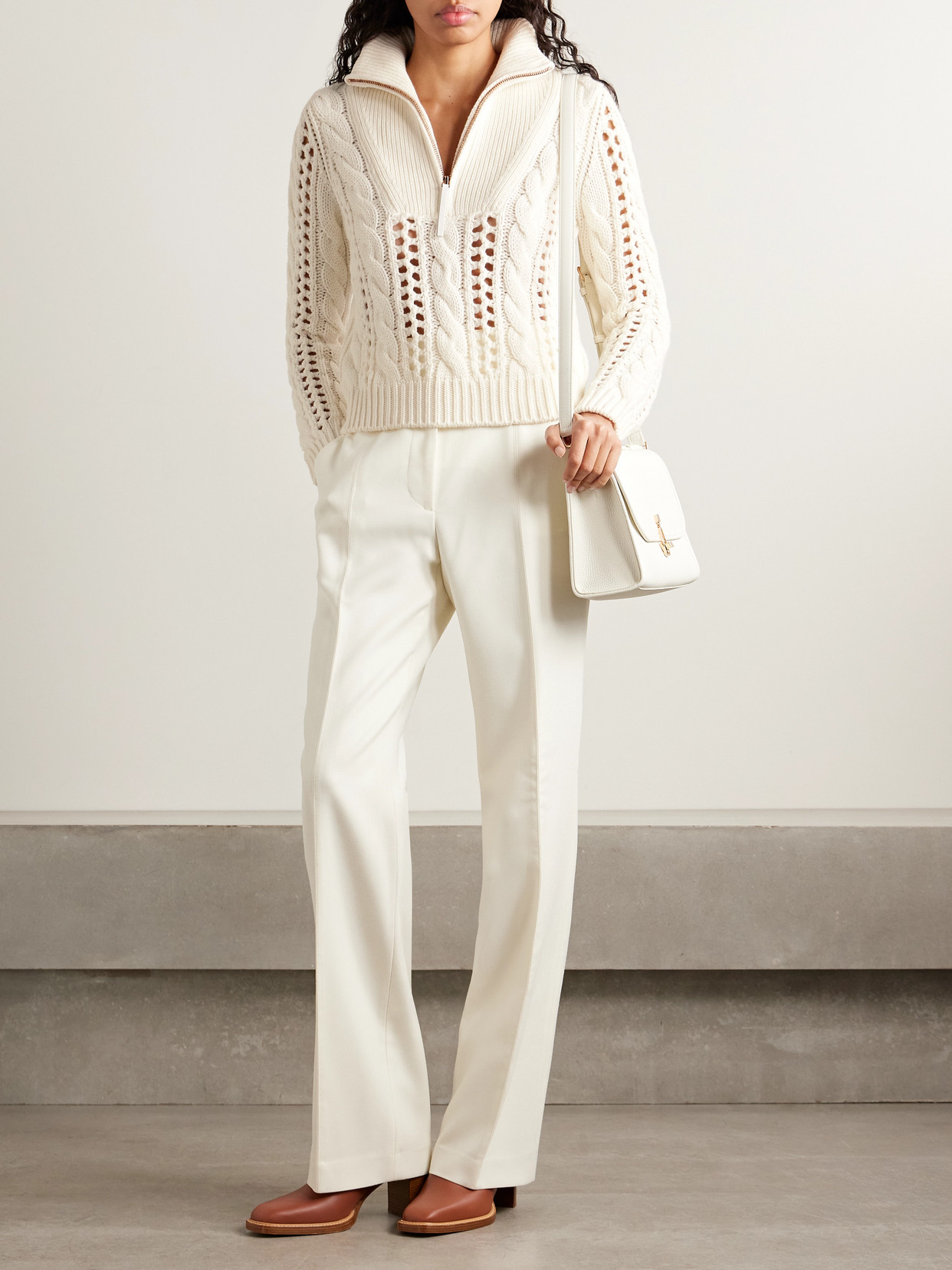 Idris Cable-Knit Cashmere Sweater