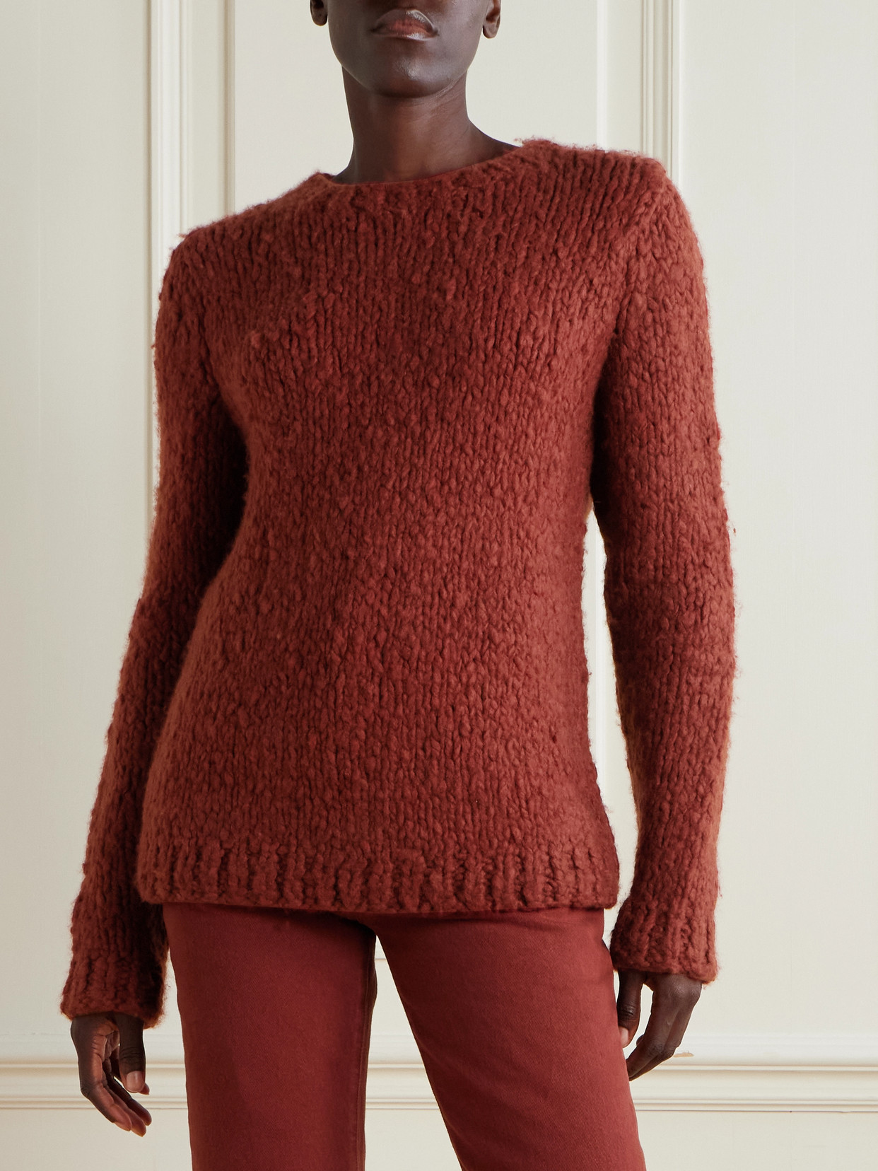 Gabriela Hearst Lawrence Cashmere Sweater In Burgundy