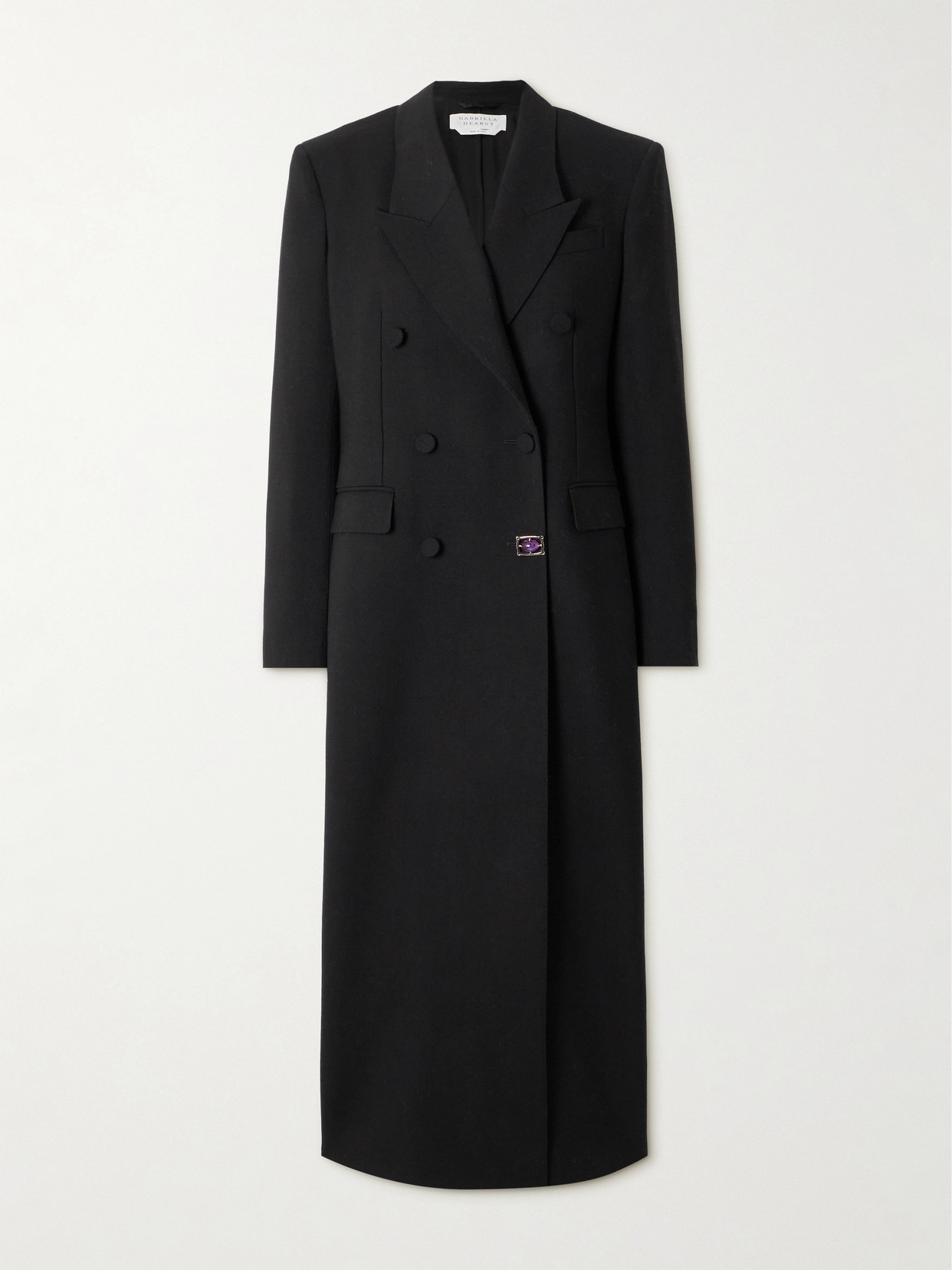 Gabriela Hearst Julien Double-breasted Wool Coat In Black