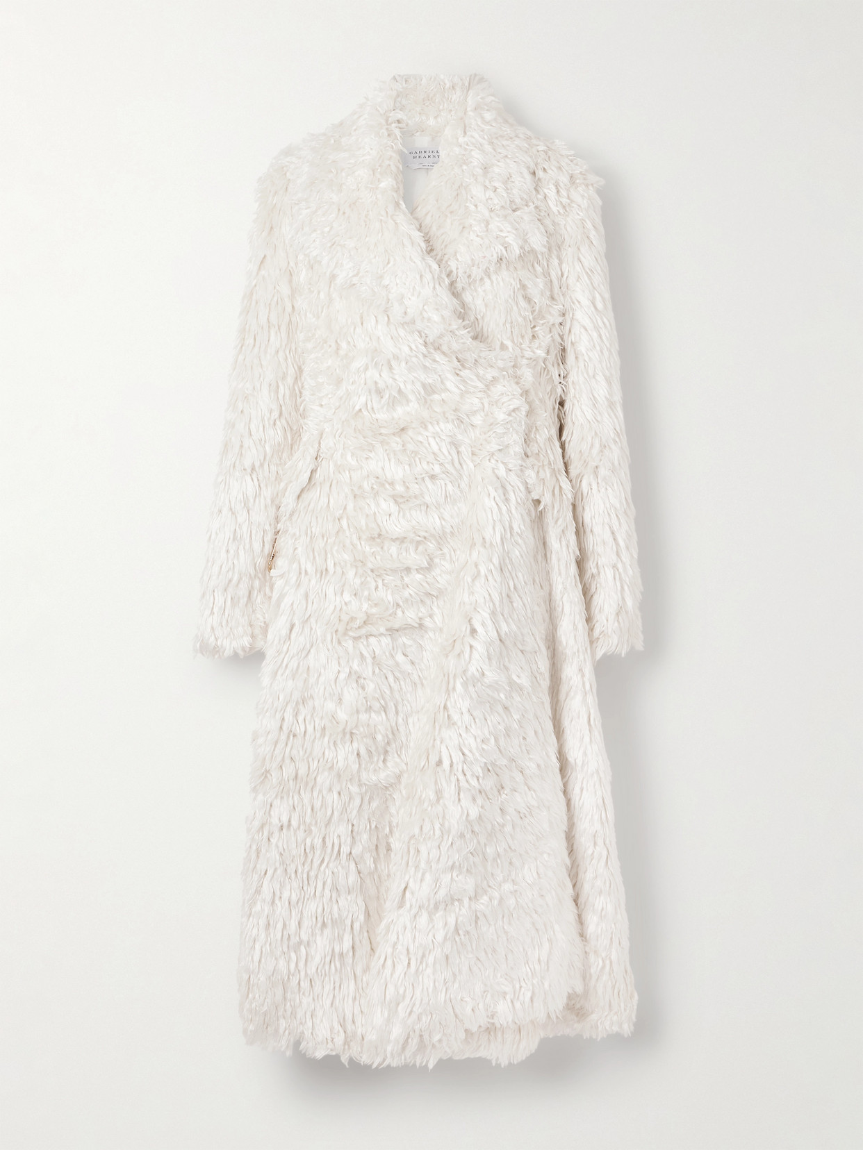 Gabriela Hearst Cantwell Silk-fleece Coat In White