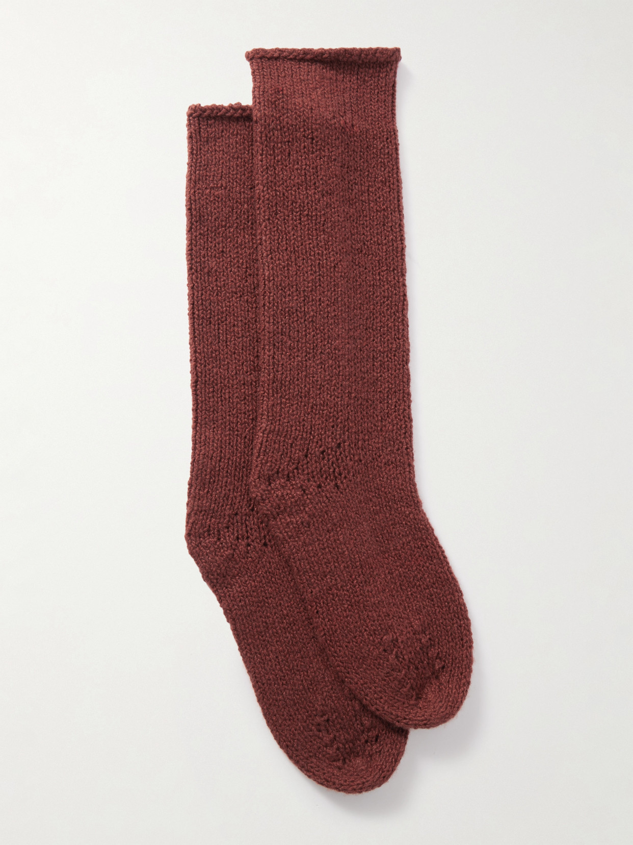 Gabriela Hearst Nikola Cashmere-blend Socks In Brown