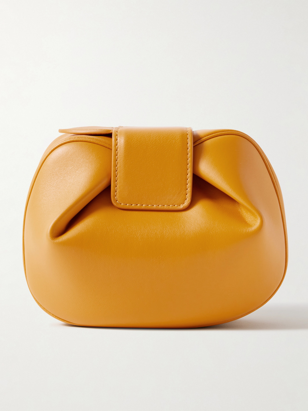 Gabriela Hearst Soft Demi Leather Clutch In Yellow