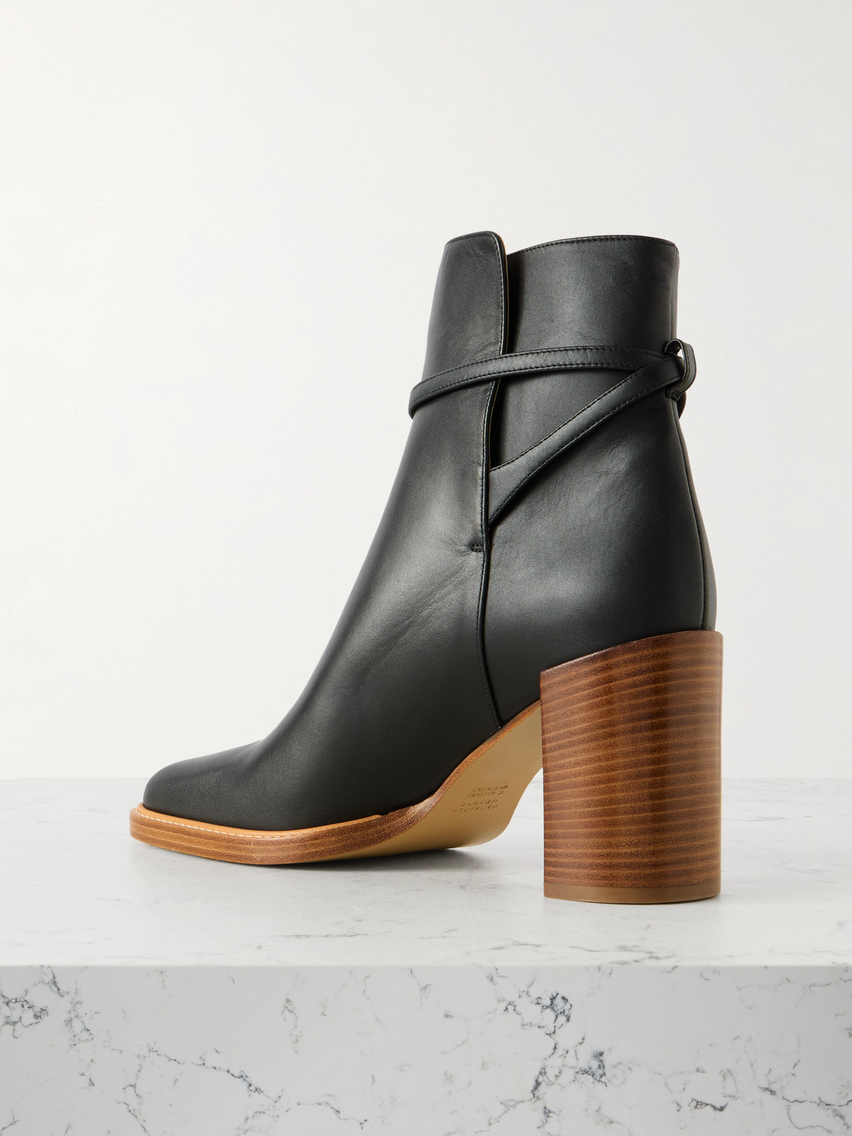 Gabriela Hearst Nina Clasp Ankle Boot In Black Leather In Black