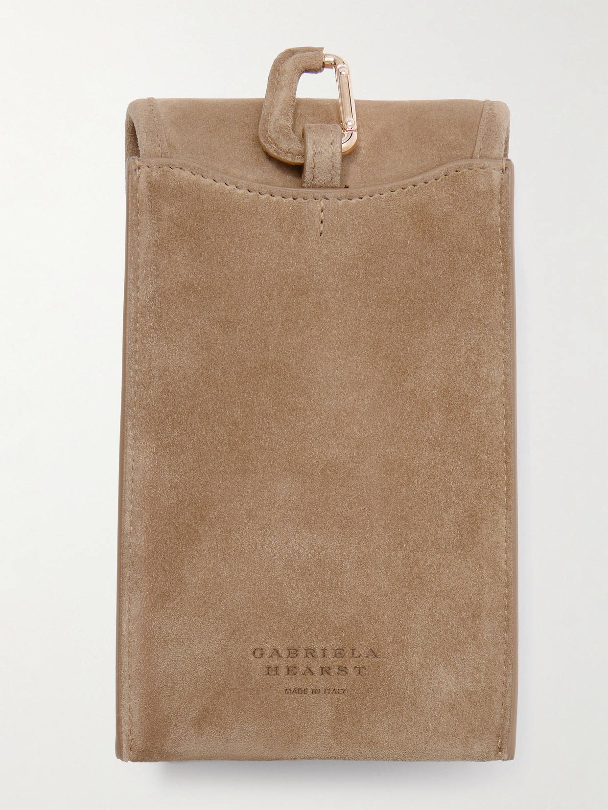 Gabriela Hearst Suede Sunglasses Pouch In Brown